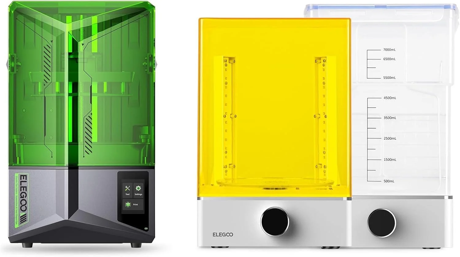 پرینتر سه بعدی رزینی ELEGOO Saturn 4 12K و بسته ELEGOO Mercury X ایستگاه شستشو و کیور
