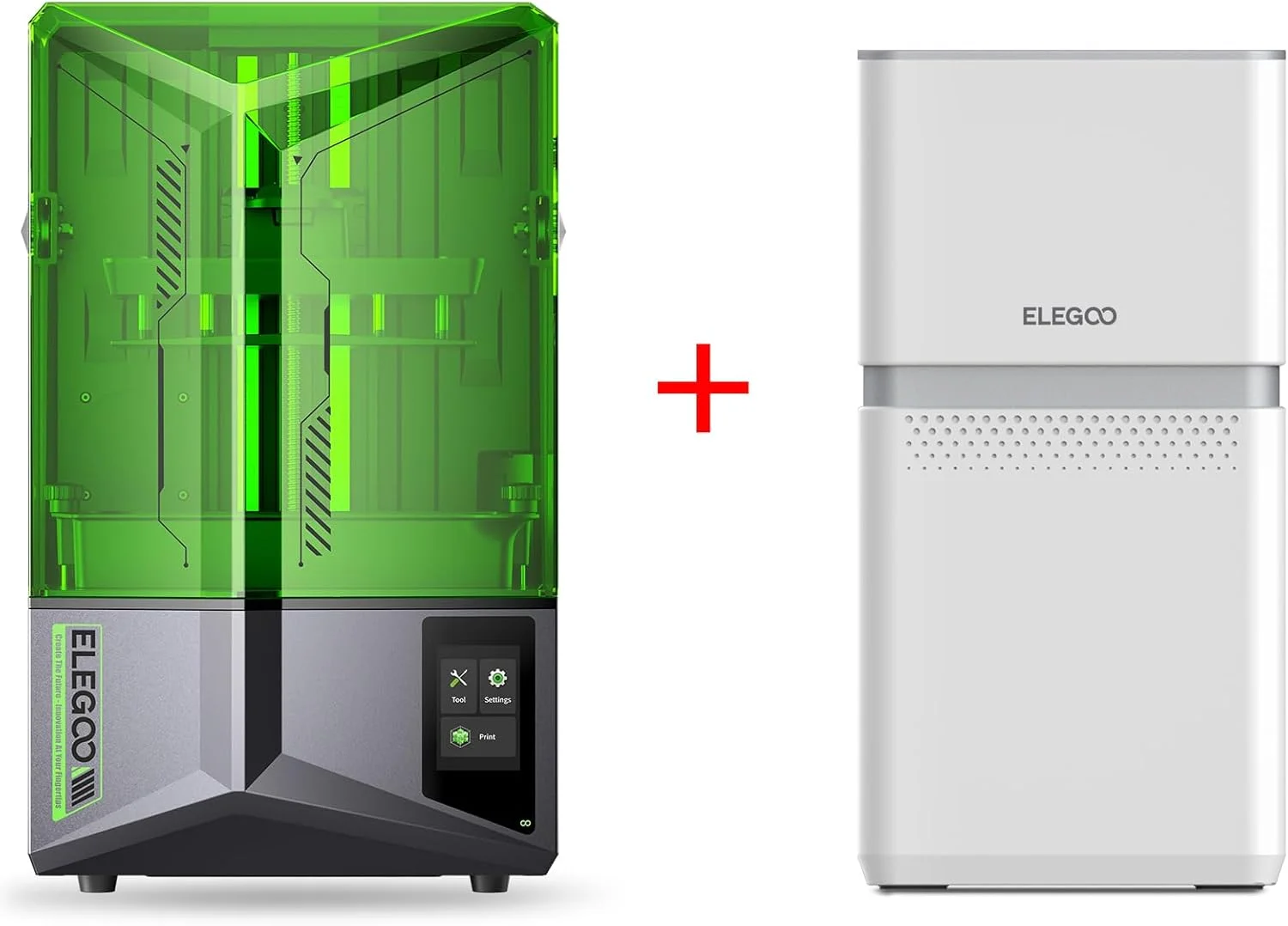 پرینتر سه بعدی رزینی ELEGOO Saturn 4 12K و دستگاه تصفیه هوا ELEGOO Marsmate