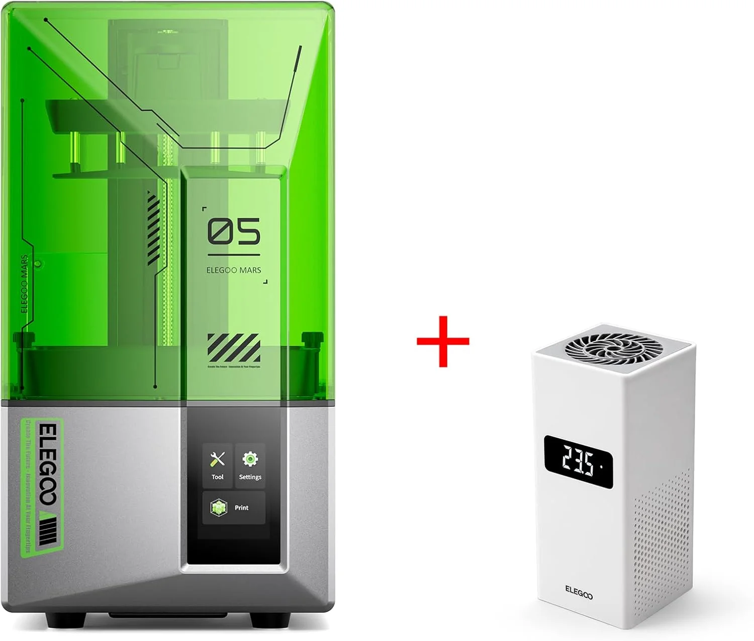 پرینتر سه بعدی رزینی ELEGOO Mars 5 و مینی هیتر هوشمند ELEGOO برای پرینتر سه بعدی رزینی