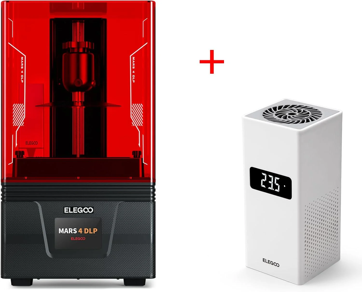 پرینتر سه بعدی رزینی ELEGOO Mars 4 DLP و مینی هیتر هوشمند ELEGOO