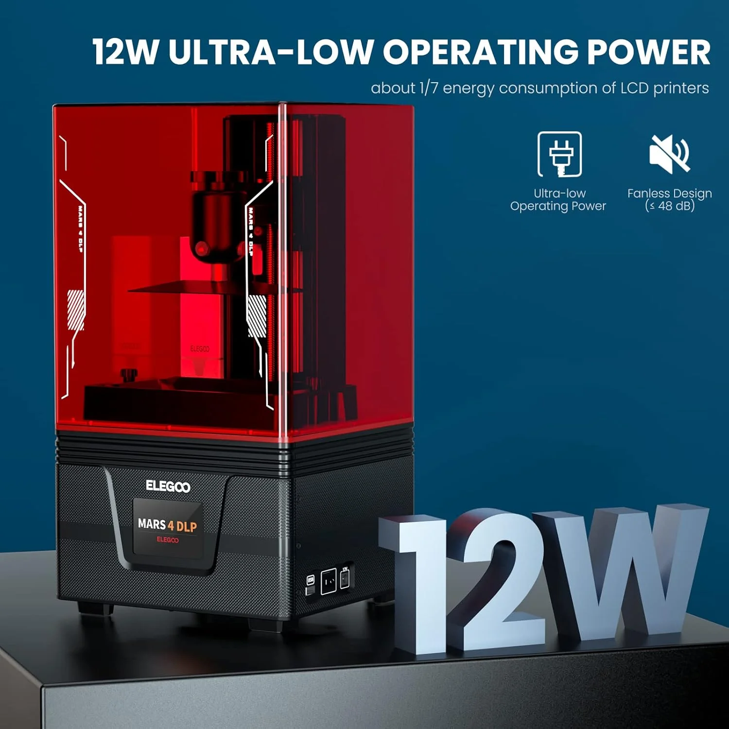 دستگاه چاپ سه بعدی رزینی ELEGOO Mars 4 DLP به همراه دستگاه شستشو و خشک کن Mercury X