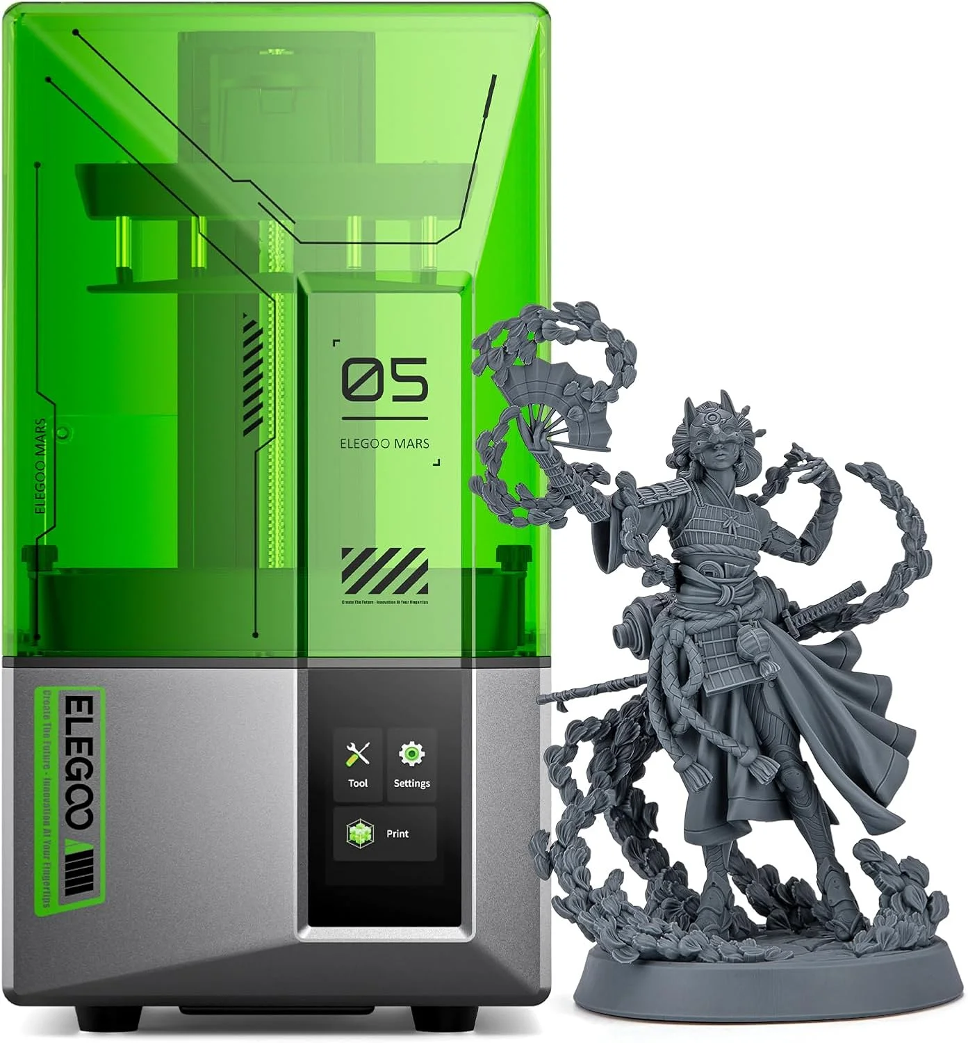 پرینتر سه بعدی رزینی ELEGOO Mars 5 MSLA و بسته ELEGOO Mercury X، دستگاه شستشو و کیور بزرگ UV