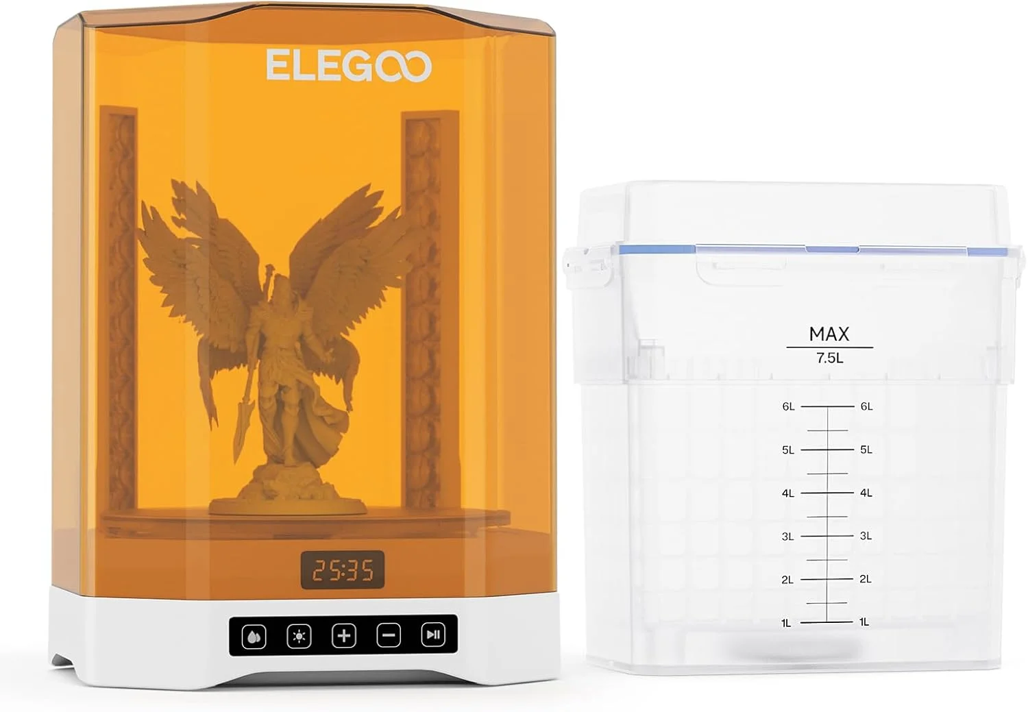 دستگاه شستشو و خشک کن بزرگتر ELEGOO Mercury Plus 3.0 و مینی هیتر هوشمند ELEGOO برای پرینتر سه بعدی رزینی