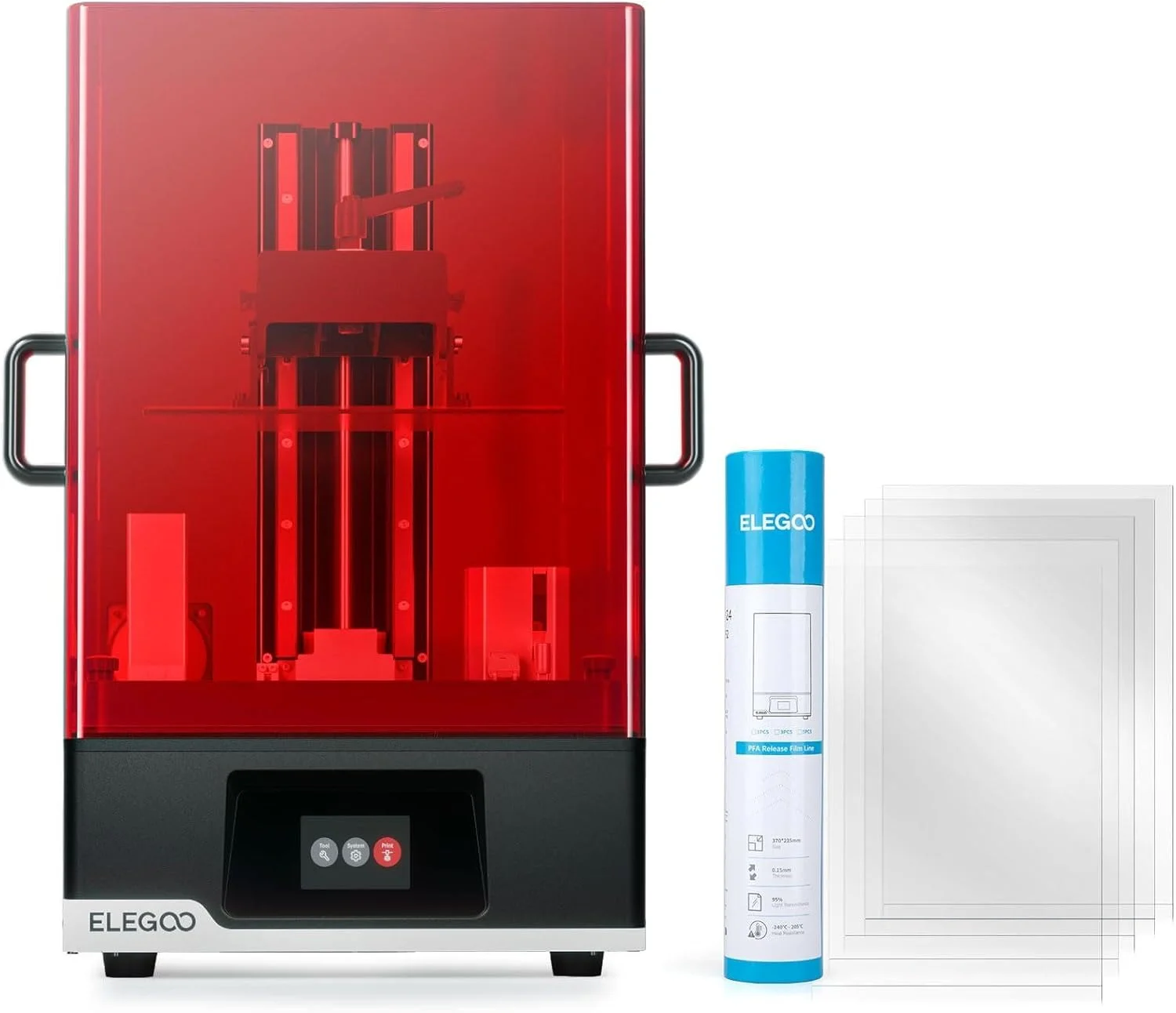 پرینتر سه بعدی رزینی ELEGOO Jupiter SE و فیلم رهاساز PFA آن