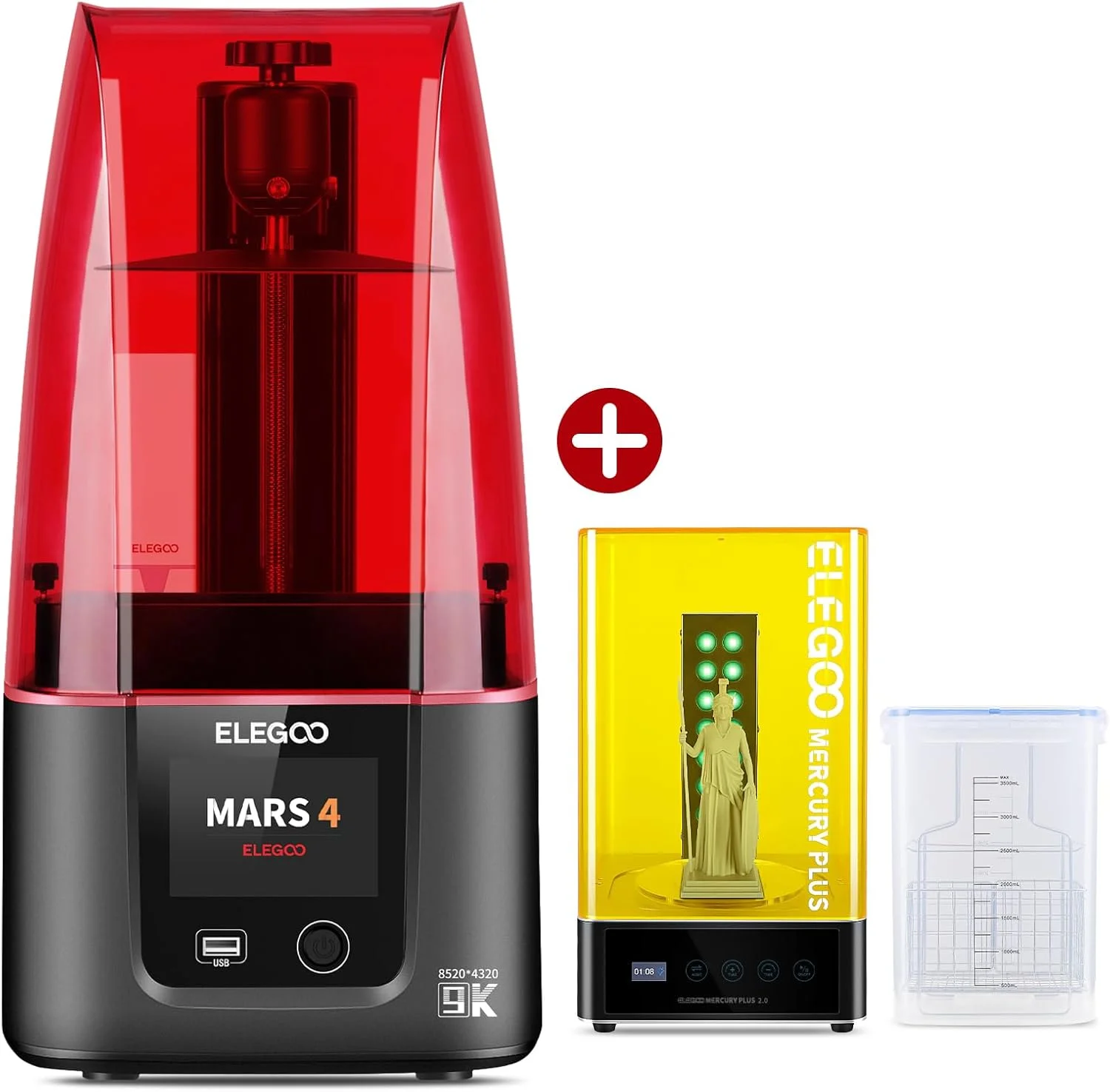 چاپگر سه بعدی رزینی ELEGOO Mars 4 و ELEGOO Mercury Plus 2.0