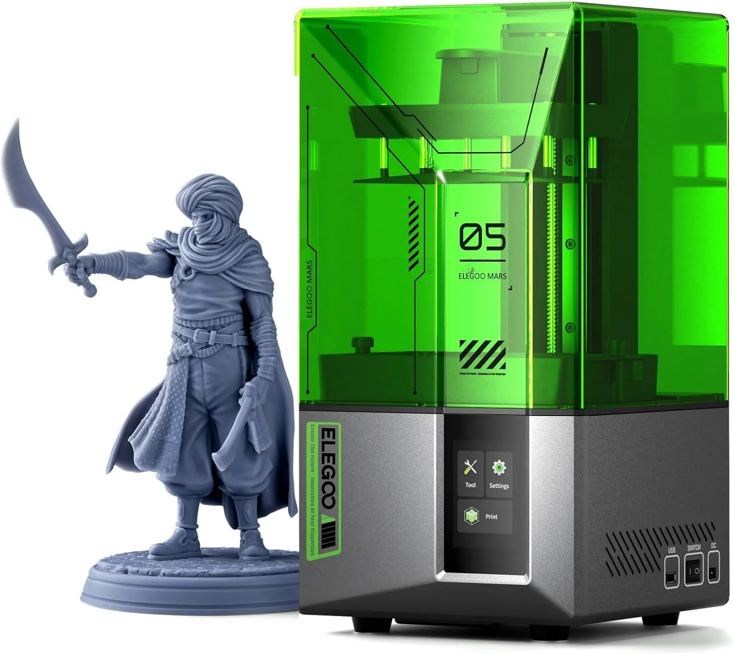 پرینتر سه بعدی رزینی ELEGOO Mars 5 به همراه مینی هیتر ELEGOO برای پرینتر سه بعدی رزینی