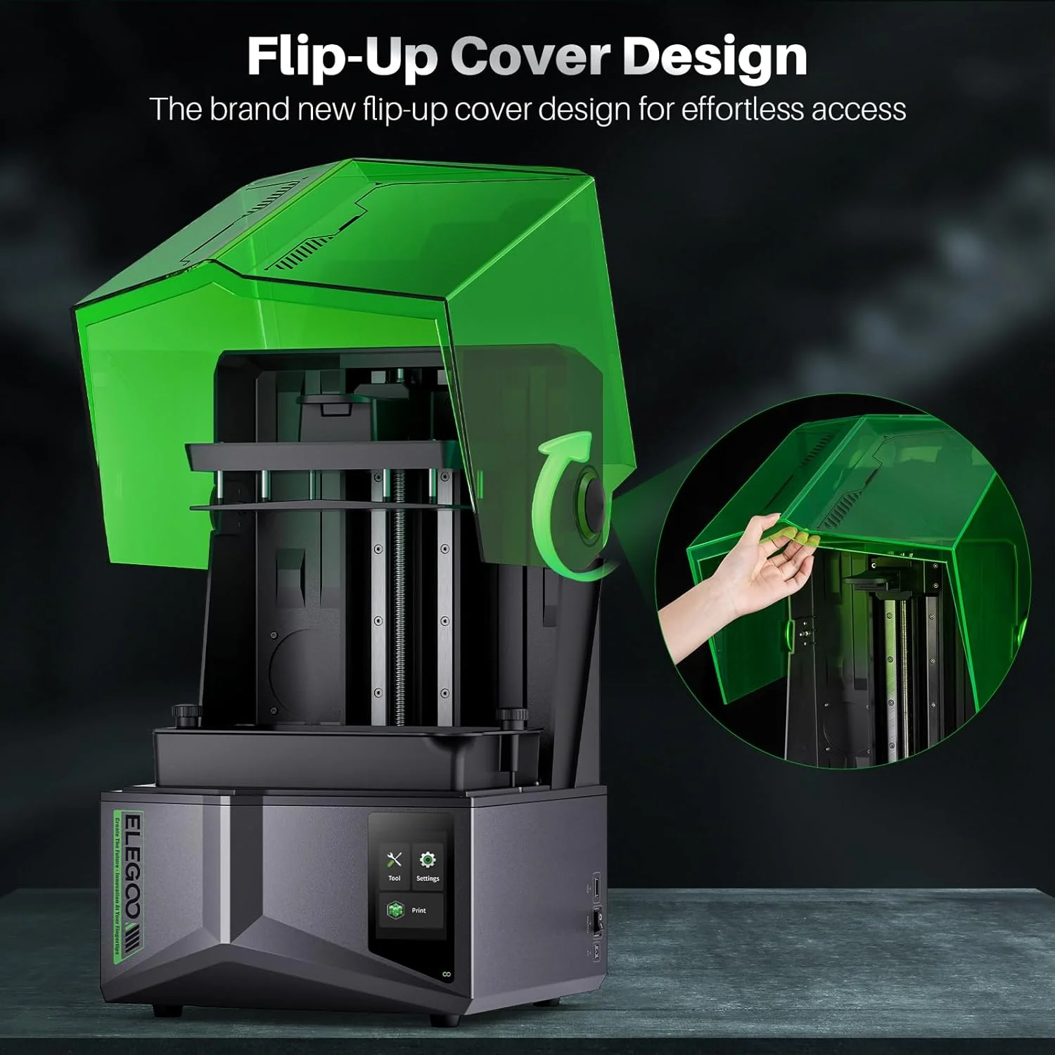 پرینتر سه بعدی رزینی ELEGOO Saturn 4 12K MSLA، ال سی دی مونو 10 اینچی، تراز خودکار با یک کلیک، سنسور مکانیکی هوشمند، لنز کولیماتور COB + Fresnel، اندازه چاپ بزرگ 218.88mmx122.88mmx220mm