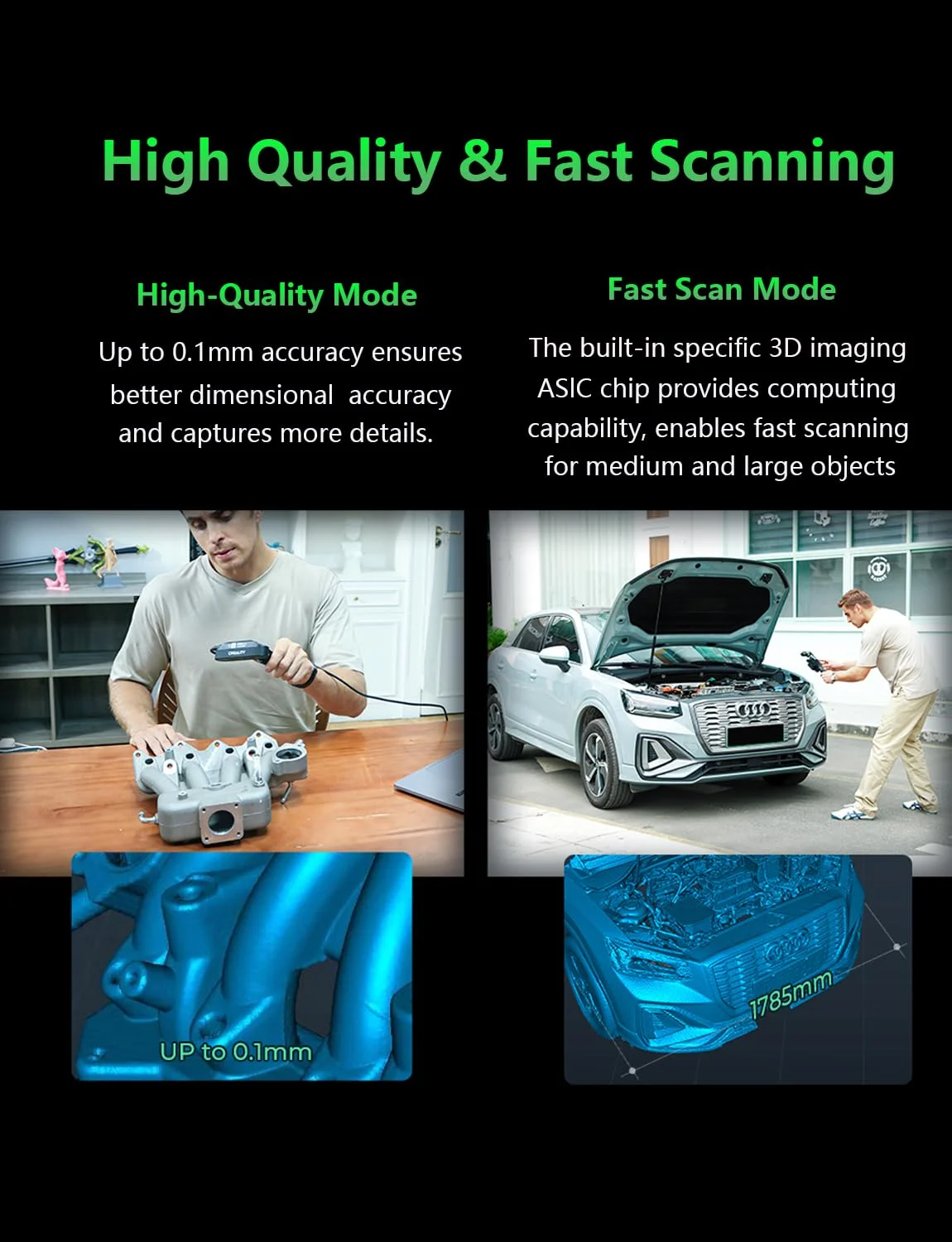 اسکنر سه بعدی Creality Ferret Pro به همراه 420 عدد نشانگر اسکن سه بعدی 3 میلی متری