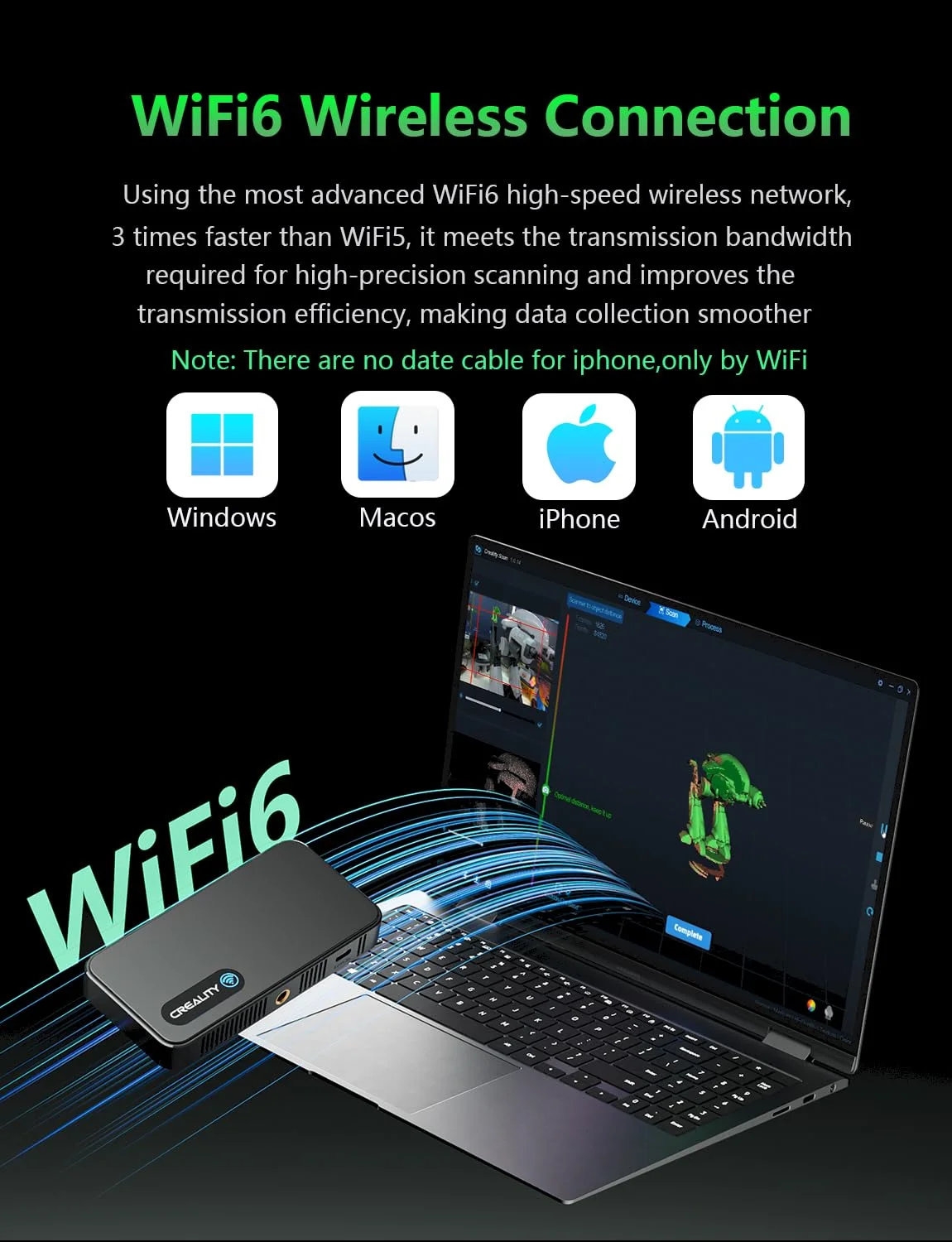 اسکنر سه بعدی Creality Ferret Pro به همراه 420 عدد نشانگر اسکن سه بعدی 3 میلی متری