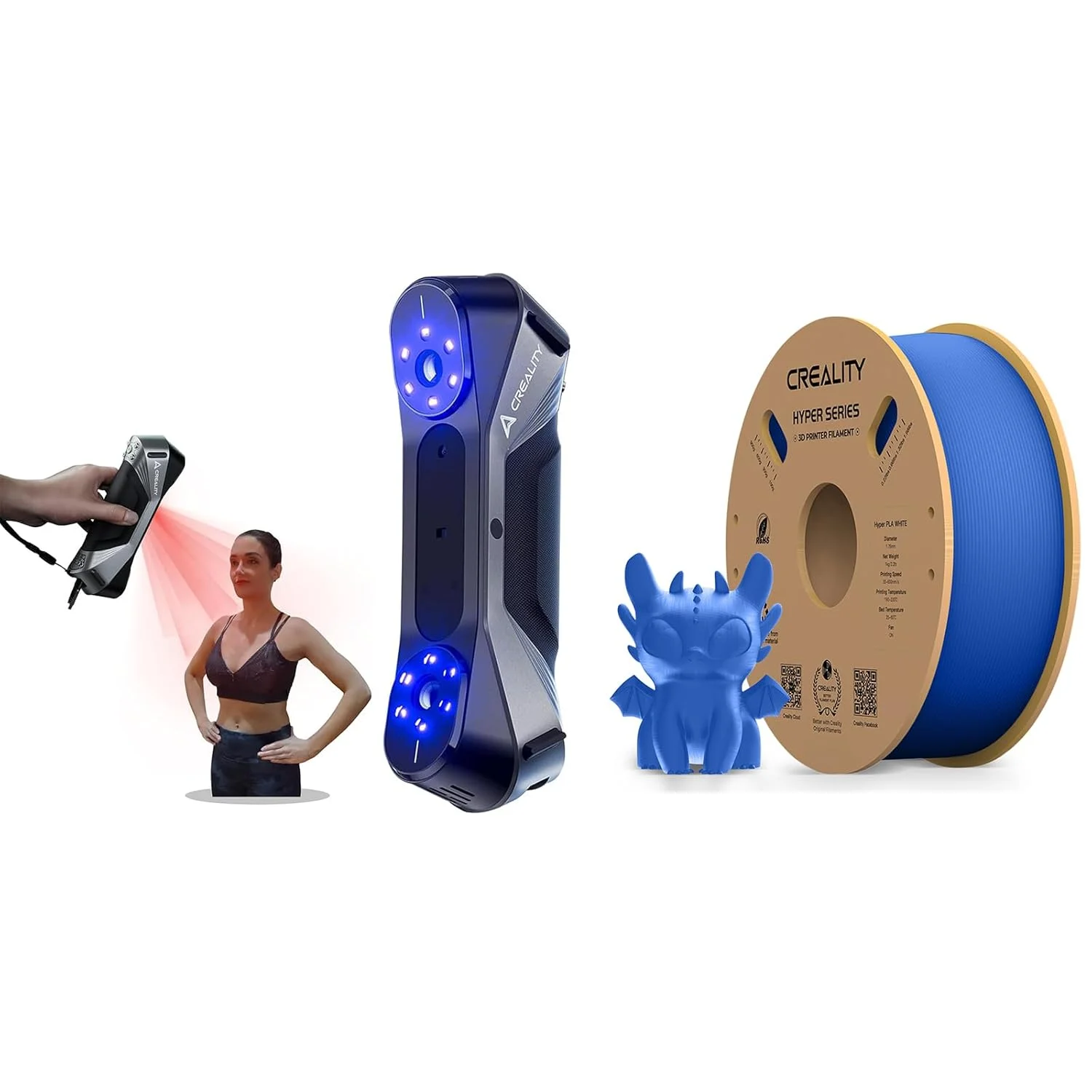 اسکنر سه بعدی Creality CR-Scan Raptor برای پرینت سه بعدی، اسکنر دستی با دقت 0.02 میلی متر، نور آبی صنعتی، ردیابی ضد لرزش تا سرعت اسکن 60 فریم بر ثانیه برای ویندوز و مک با Hyper Blue اسکنر سه بعدی Creality CR-Scan Raptor برای پرینت سه بعدی، اسکنر دستی با دقت 0.02 میلی متر، نور آبی صنعتی، ردیابی ضد لرزش تا سرعت اسکن 60 فریم بر ثانیه برای ویندوز و مک با Hyper Blue