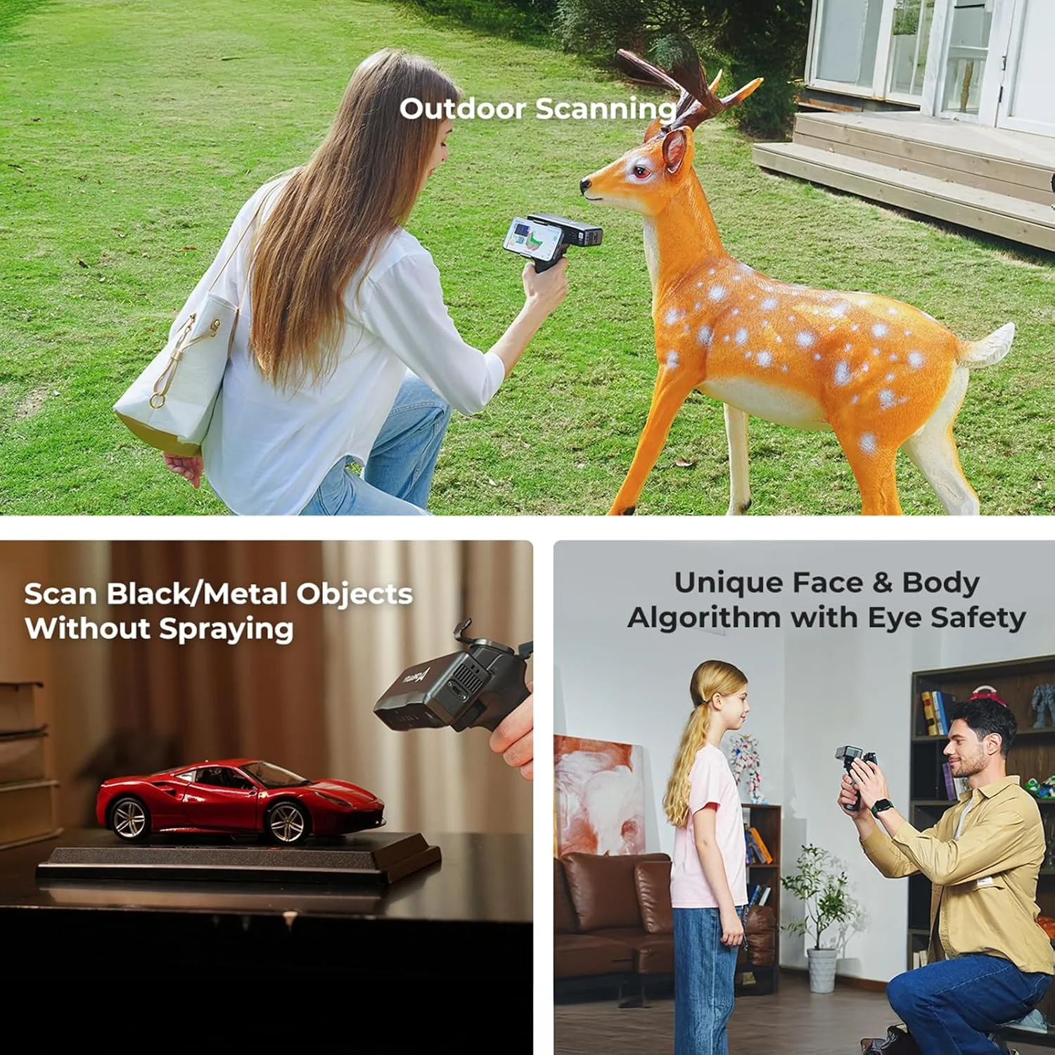 اسکنر سه بعدی Creality Otter Lite Basic با دقت بالای 0.05 میلی متر، اسکن خودکار، پشتیبانی از بافت رنگی، طراحی قابل حمل برای چاپ سه بعدی، مهندسی معکوس و پروژه های DIY