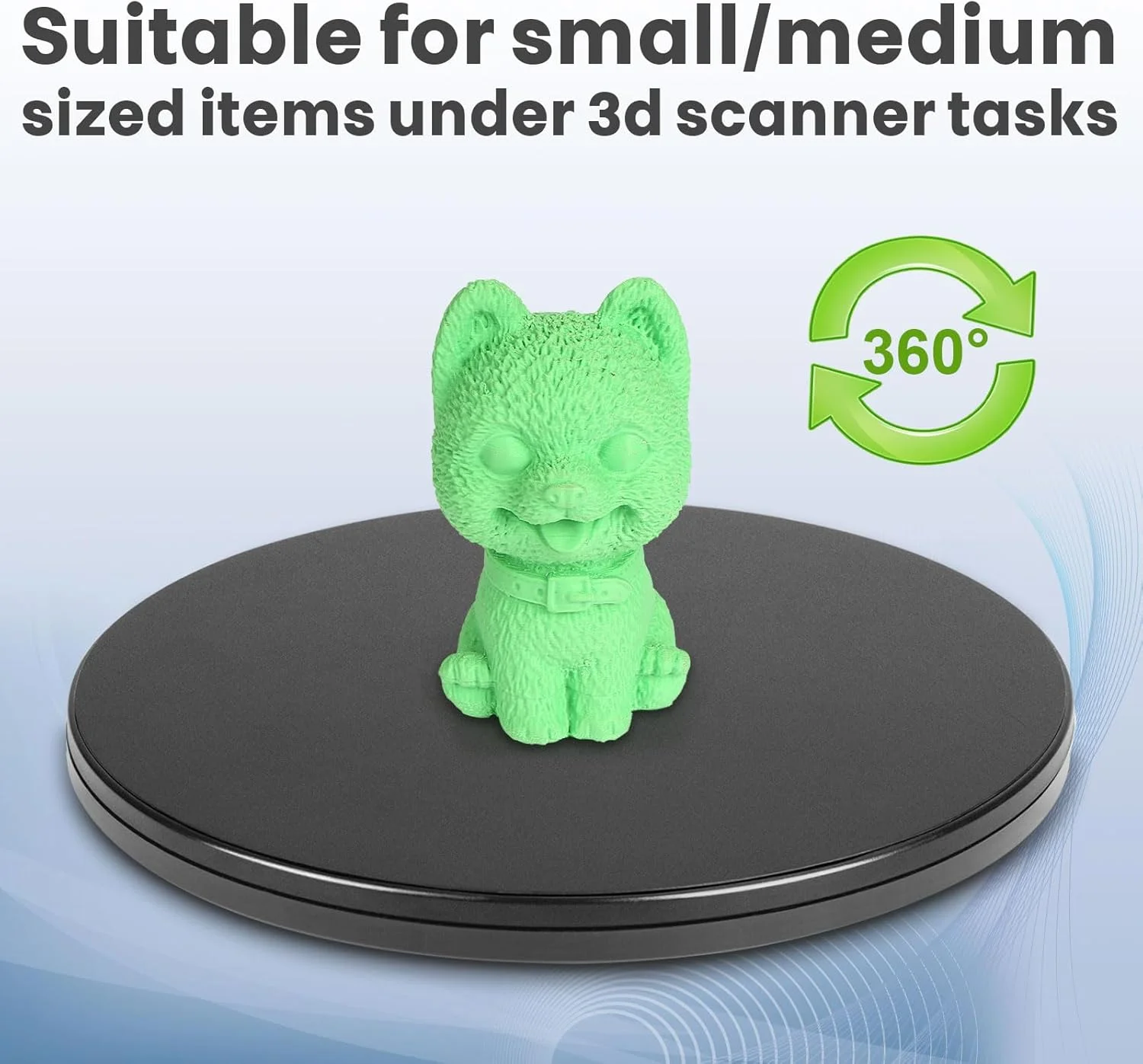 پایه نمایش گردان 8 اینچی رسمی Creality، صفحه گردان قابل حمل با چرخش 360 درجه برای اسکنر سه بعدی Creality Otter/Raptor/Ferret Pro، اسکن آسان اشیاء بدون ویژگی و کوچک و متوسط