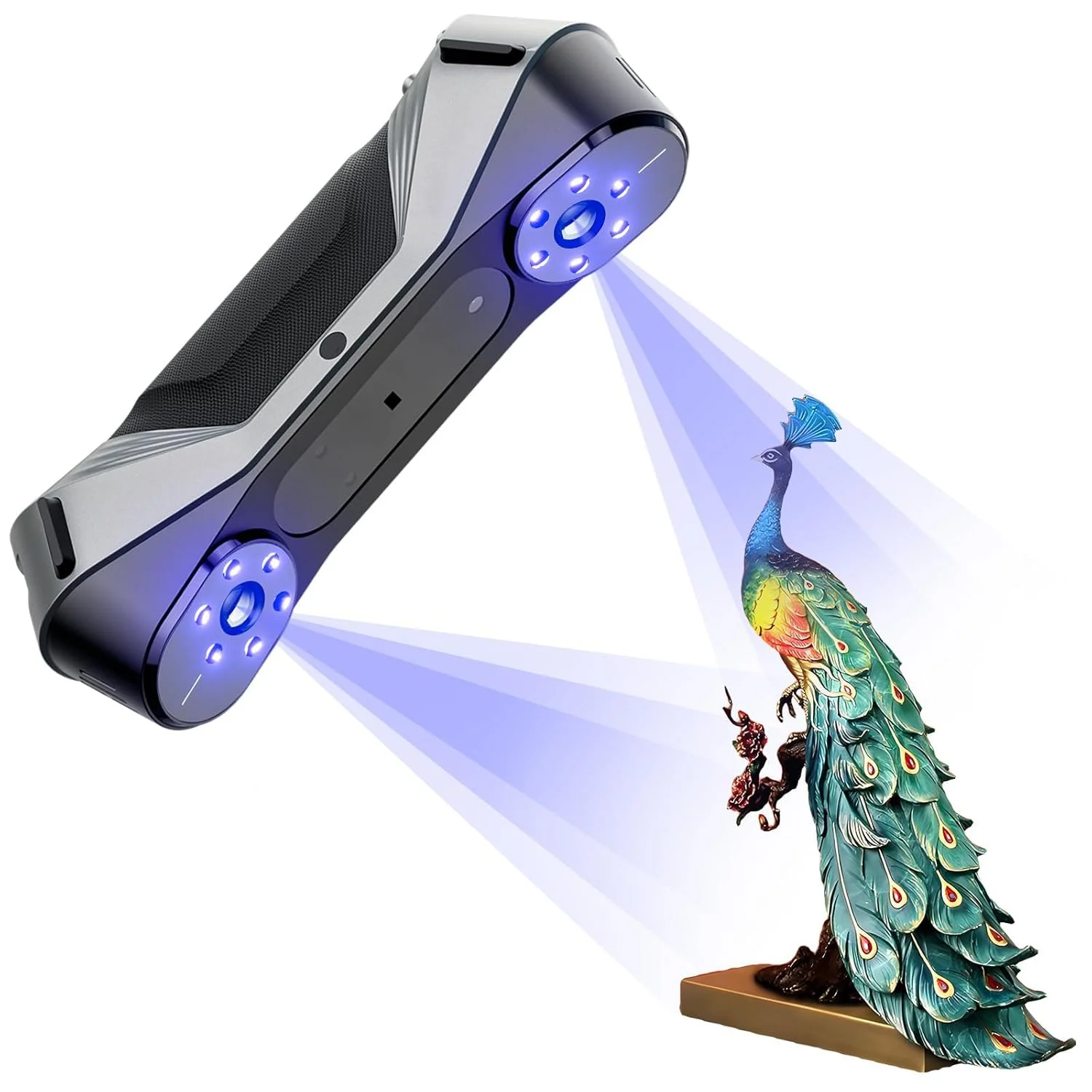 اسکنر سه بعدی Creality CR-Scan Raptor – دقت فوق العاده 0.02 میلی متر، نور دوگانه آبی و مادون قرمز، اسکن ضد لرزش 60 فریم بر ثانیه، اسکن تمام رنگی سریع 24 بیتی برای ویندوز و macOS