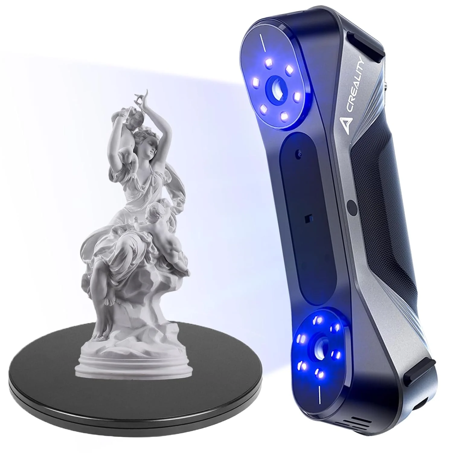 اسکنر سه بعدی Creality CR-Scan Raptor - دقت بالا، فناوری ترکیبی برای اسکن همه کاره با پایه نمایش گردان 8 اینچی