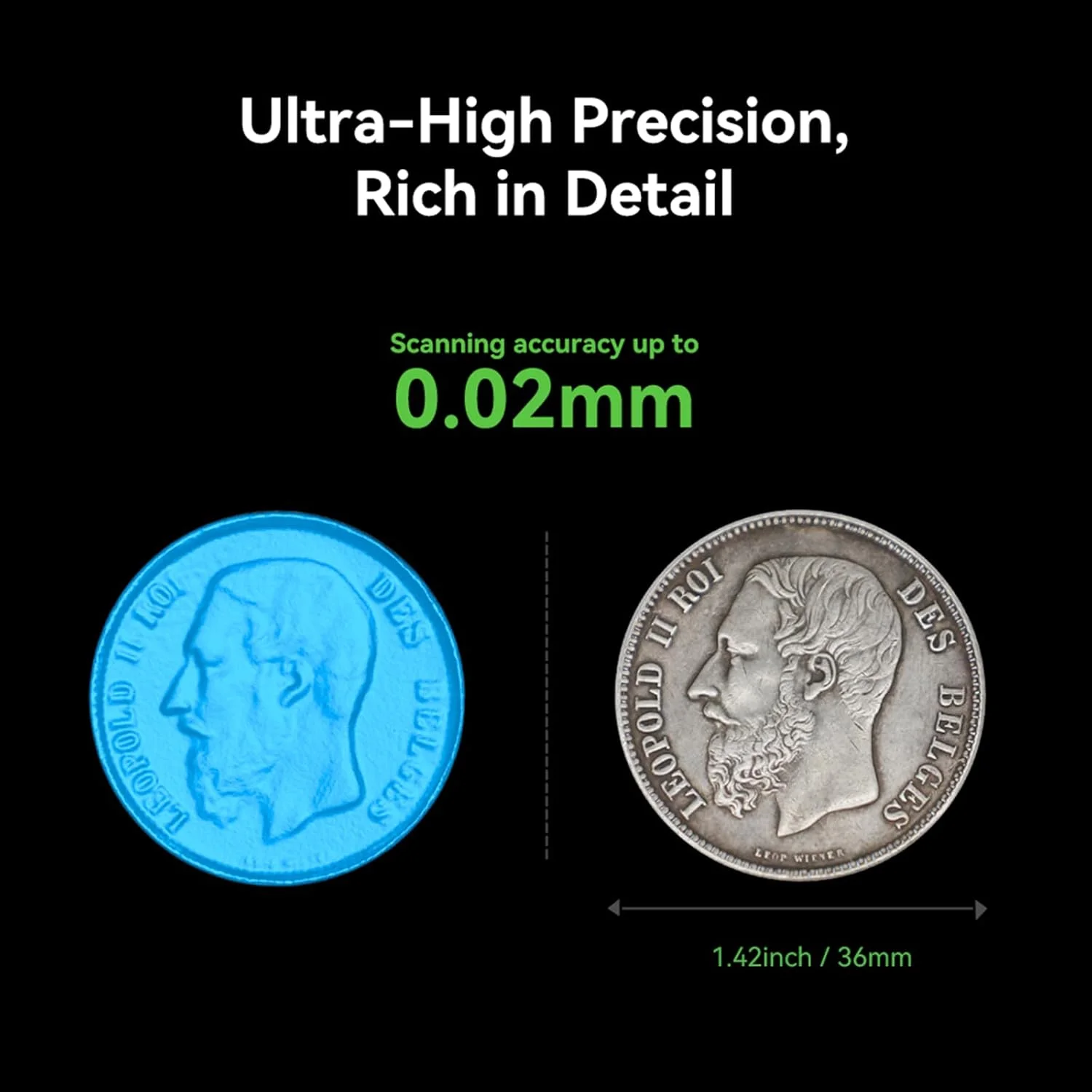 اسکنر سه بعدی Creality CR-Scan Otter، سیستم استریو چهار لنزی برای اسکن تمام رنگی اشیاء/بدن/صورت 10-2000 میلی متری، دقت تا 0.02 میلی متر سرعت 20 فریم بر ثانیه، اسکنر سه بعدی دستی برای پرینتر سه بعدی (MacOS/Windows)