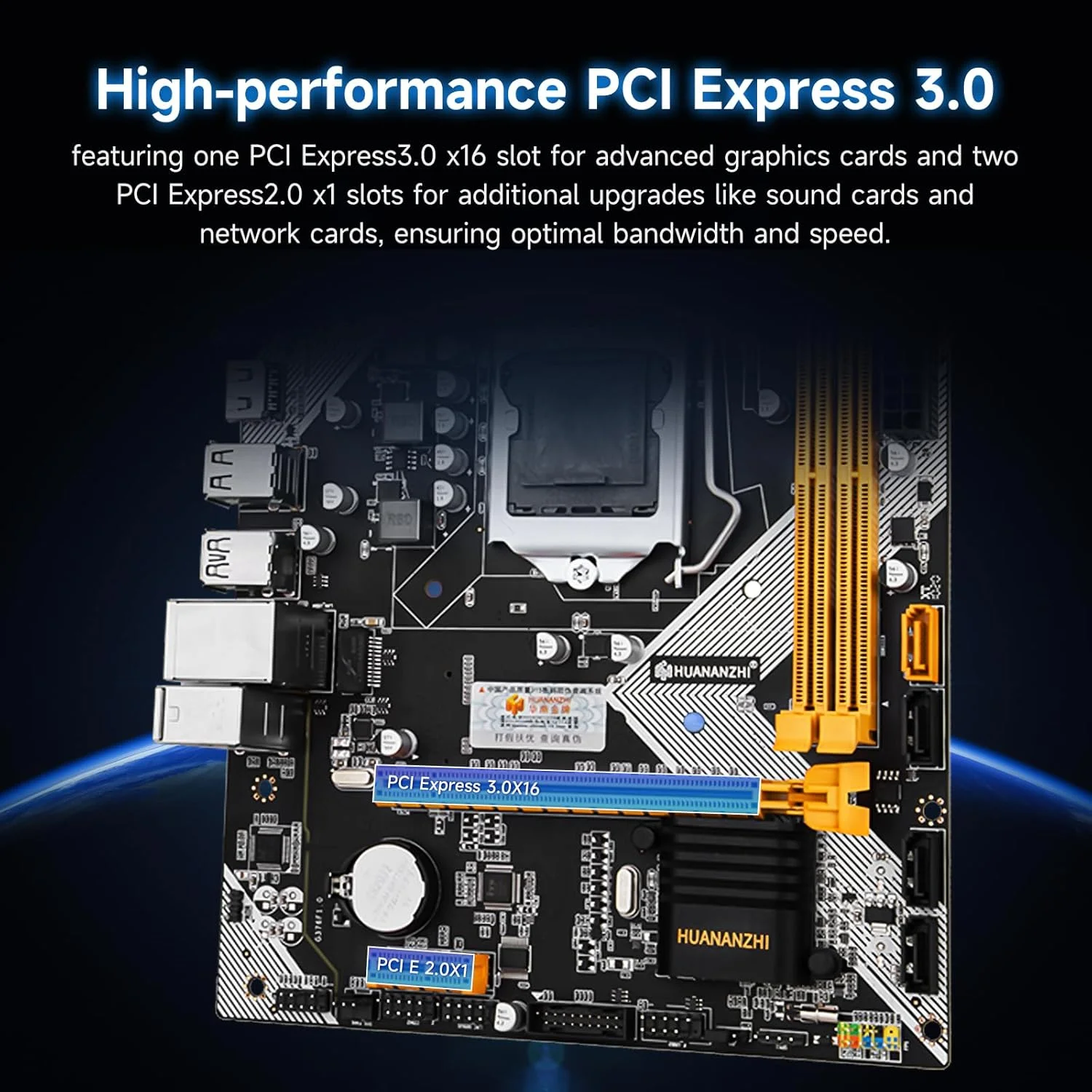 مادربرد کامپیوتر HUANANZHI B75 M-ATX برای کامپیوترهای رومیزی (Win 7/10, DDR3 16GB, SATA3.0, USB 3.0), مادربرد INT LGA 1155 برای کامپیوترهای رومیزی