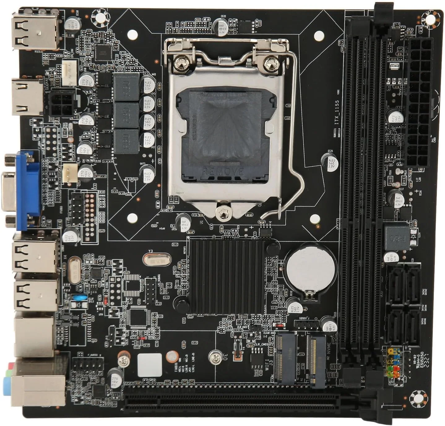مادربرد دسکتاپ LGA1155 اسلات دو کاناله DDR3 42.0 M.2 NVME PCIe 2.0 X16 خروجی VGA HD مادربرد ITX مادربرد دسکتاپ LGA1155 اسلات دو کاناله DDR3 42.0 M.2 NVME PCIe 2.0 X16 خروجی VGA HD مادربرد ITX
