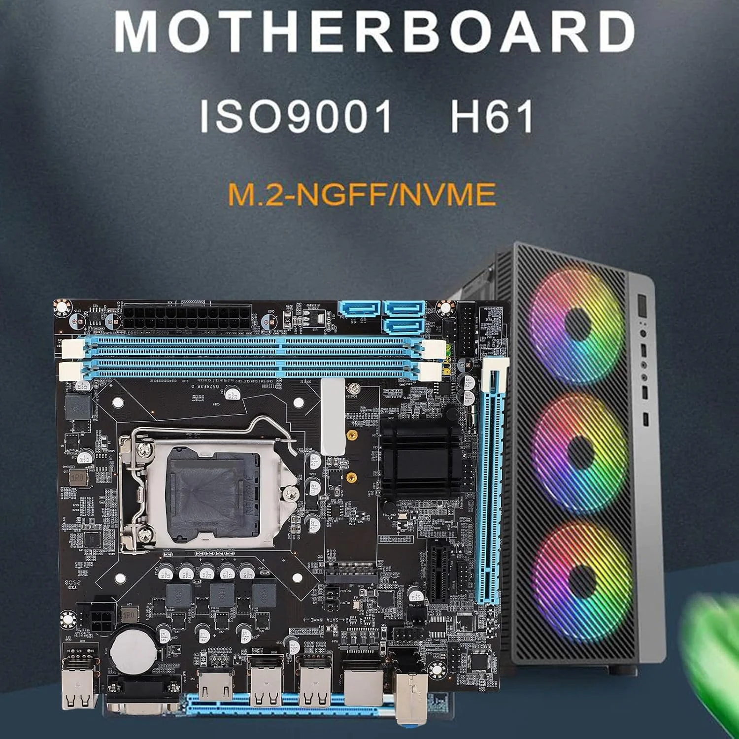 مادربرد رومیزی Heayzoki، مادربرد کامپیوتر کانال DDR3 برای رایانه شخصی، H61 6 USB2.0 DDR3 M.2 NVMe NGFF 100Mbps LAN Micro ATX برای LGA1155 مادربرد رومیزی Heayzoki، مادربرد کامپیوتر کانال DDR3 برای رایانه شخصی، H61 6 USB2.0 DDR3 M.2 NVMe NGFF 100Mbps LAN Micro ATX برای LGA1155