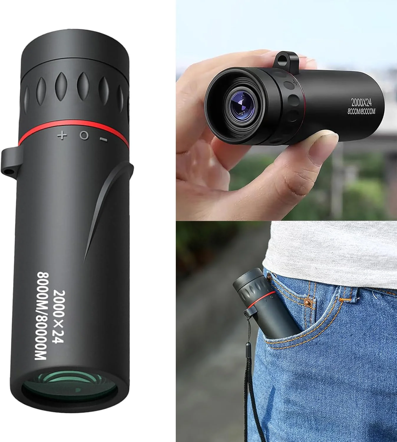 تلسکوپ تک چشمی، تلسکوپ تک چشمی 2000x24 با کیفیت بالا، تلسکوپ تک چشمی سبک وزن با آداپتور تلفن و لنز با کیفیت بالا تلسکوپ تک چشمی، تلسکوپ تک چشمی 2000x24 با کیفیت بالا، تلسکوپ تک چشمی سبک وزن با آداپتور تلفن و لنز با کیفیت بالا