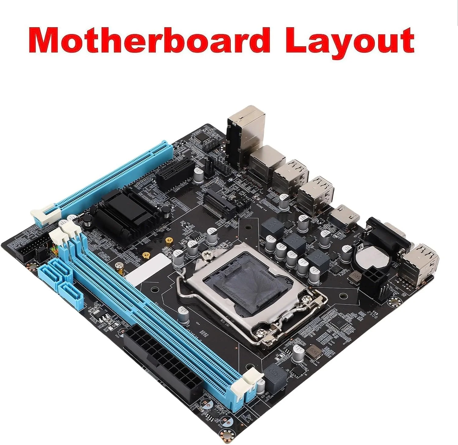 مادربرد رومیزی Heayzoki، مادربرد کامپیوتر کانال DDR3 برای رایانه شخصی، H61 6 USB2.0 DDR3 M.2 NVMe NGFF 100Mbps LAN Micro ATX برای LGA1155 مادربرد رومیزی Heayzoki، مادربرد کامپیوتر کانال DDR3 برای رایانه شخصی، H61 6 USB2.0 DDR3 M.2 NVMe NGFF 100Mbps LAN Micro ATX برای LGA1155