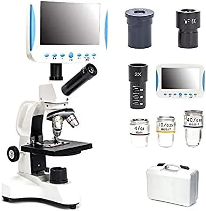 میکروسکوپ تک چشمی تخصصی با ال سی دی، میکروسکوپ های USB با کیفیت HD 5000X، مناسب برای مشاهده نمونه های آزمایشگاهی، پرورش آبزیان و بررسی قطره خون.