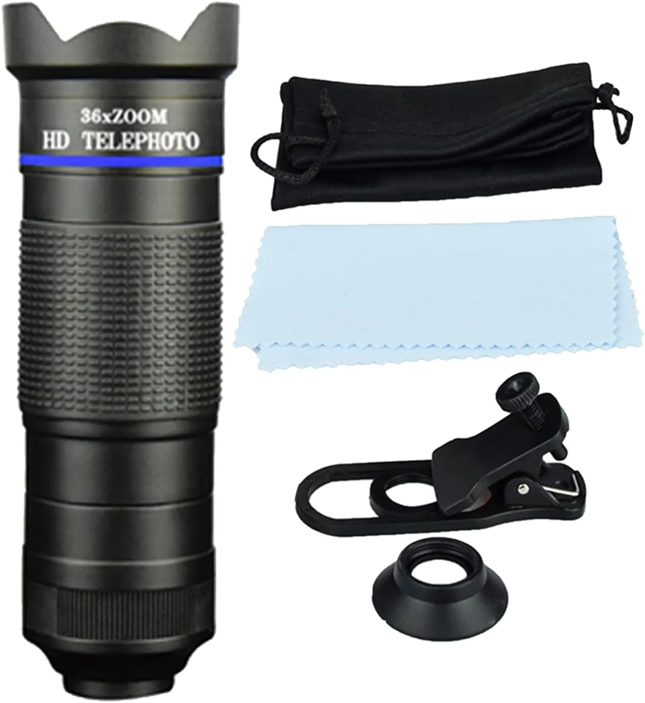 تک چشمی تماشای پرندگان، تک چشمی دید بزرگ HD، لنز چند منظوره با وضوح 4K به همراه گیره تلفن همراه برای پیاده روی و کمپینگ