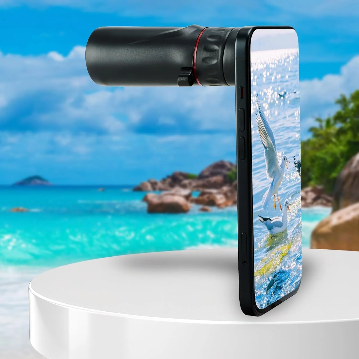 تلسکوپ مینیاتوری برای بزرگسالان، تلسکوپ های منوچشمی با قدرت بزرگنمایی 2000X24، ضد آب برای رویدادهای ورزشی، کنسرت ها، کمپینگ، دیدبانی و مسافرت