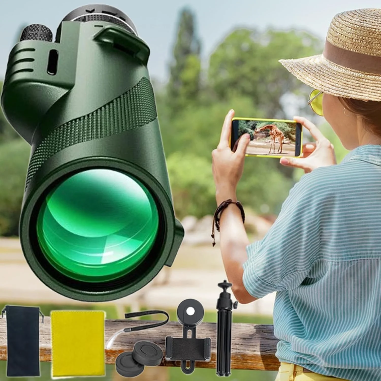 تلسکوپ قدرتمند برای بزرگسالان | تلسکوپ ضدآب با نگهدارنده تلفن هوشمند - لوازم جانبی قابل حمل برای کوهنوردی، کمپینگ و ماجراجویی در فضای باز تلسکوپ قدرتمند برای بزرگسالان | تلسکوپ ضدآب با نگهدارنده تلفن هوشمند - لوازم جانبی قابل حمل برای کوهنوردی، کمپینگ و ماجراجویی در فضای باز