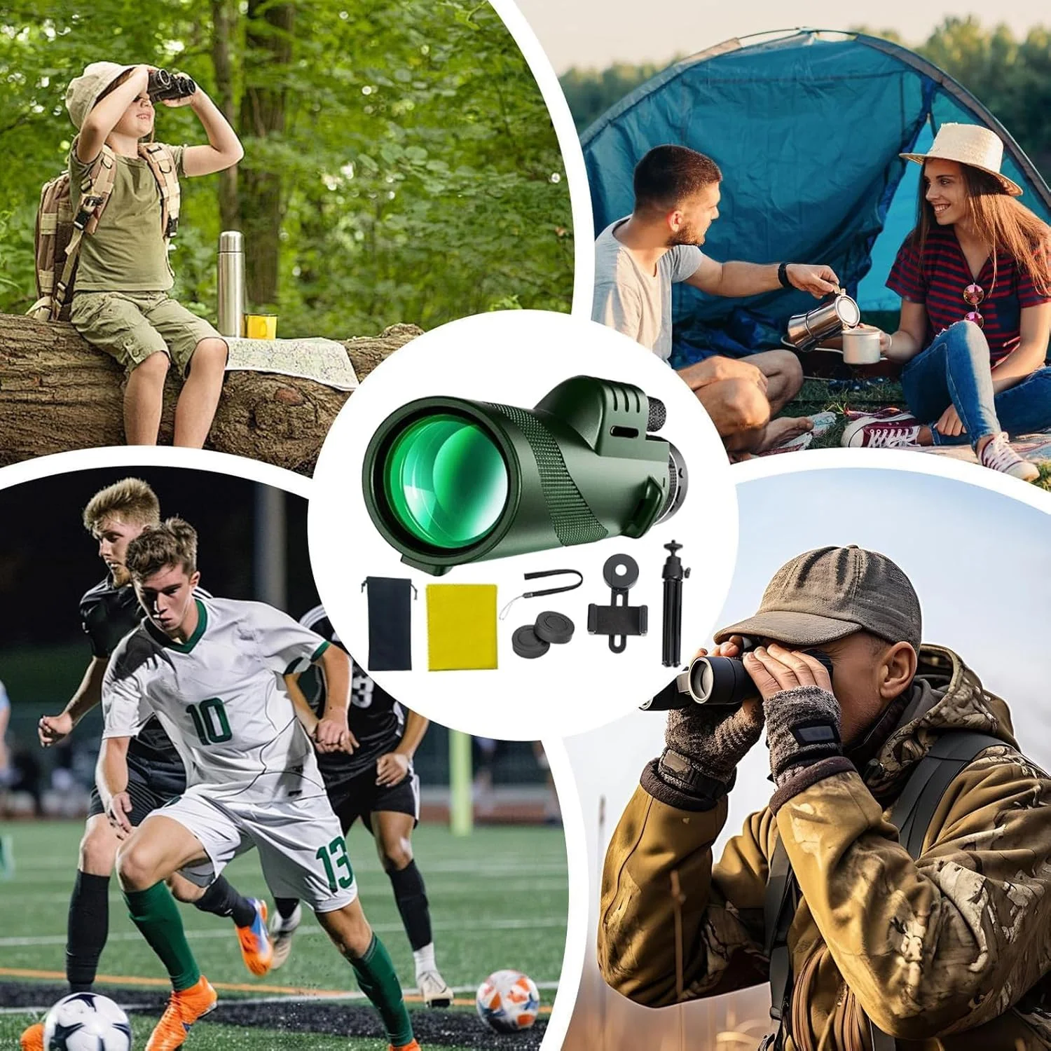 تلسکوپ قدرتمند برای بزرگسالان | تلسکوپ ضدآب با نگهدارنده تلفن هوشمند - لوازم جانبی قابل حمل برای کوهنوردی، کمپینگ و ماجراجویی در فضای باز تلسکوپ قدرتمند برای بزرگسالان | تلسکوپ ضدآب با نگهدارنده تلفن هوشمند - لوازم جانبی قابل حمل برای کوهنوردی، کمپینگ و ماجراجویی در فضای باز