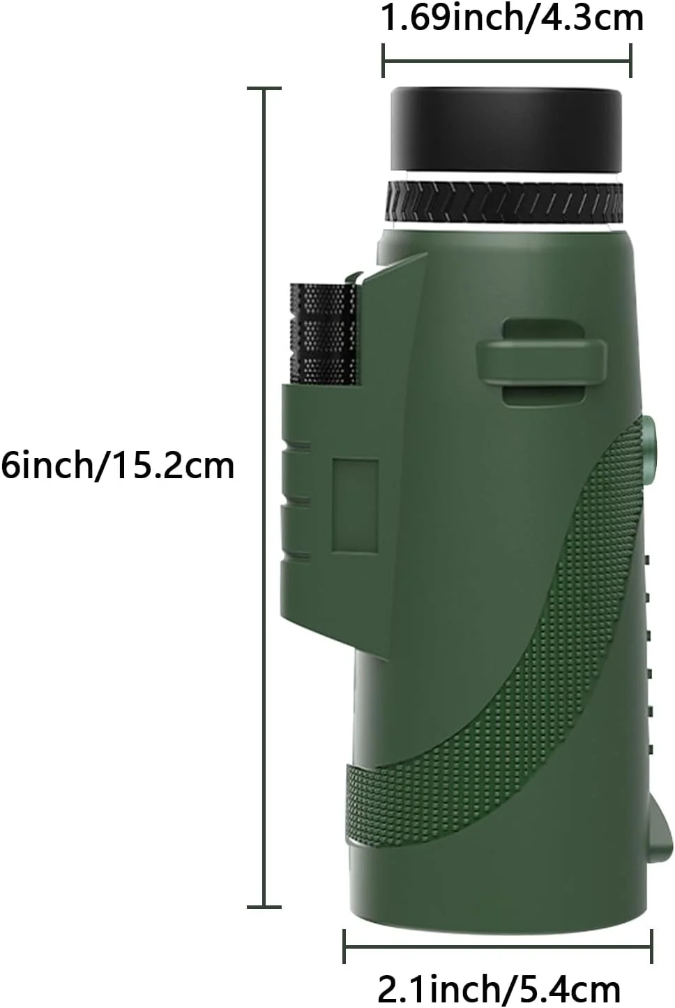 تلسکوپ تک چشمی 100x80 با قدرت بالا، تک چشمی فشرده برای بزرگسالان، مناسب تماشای پرندگان، شکار، پیاده روی، کمپینگ و مسافرت (سبز)