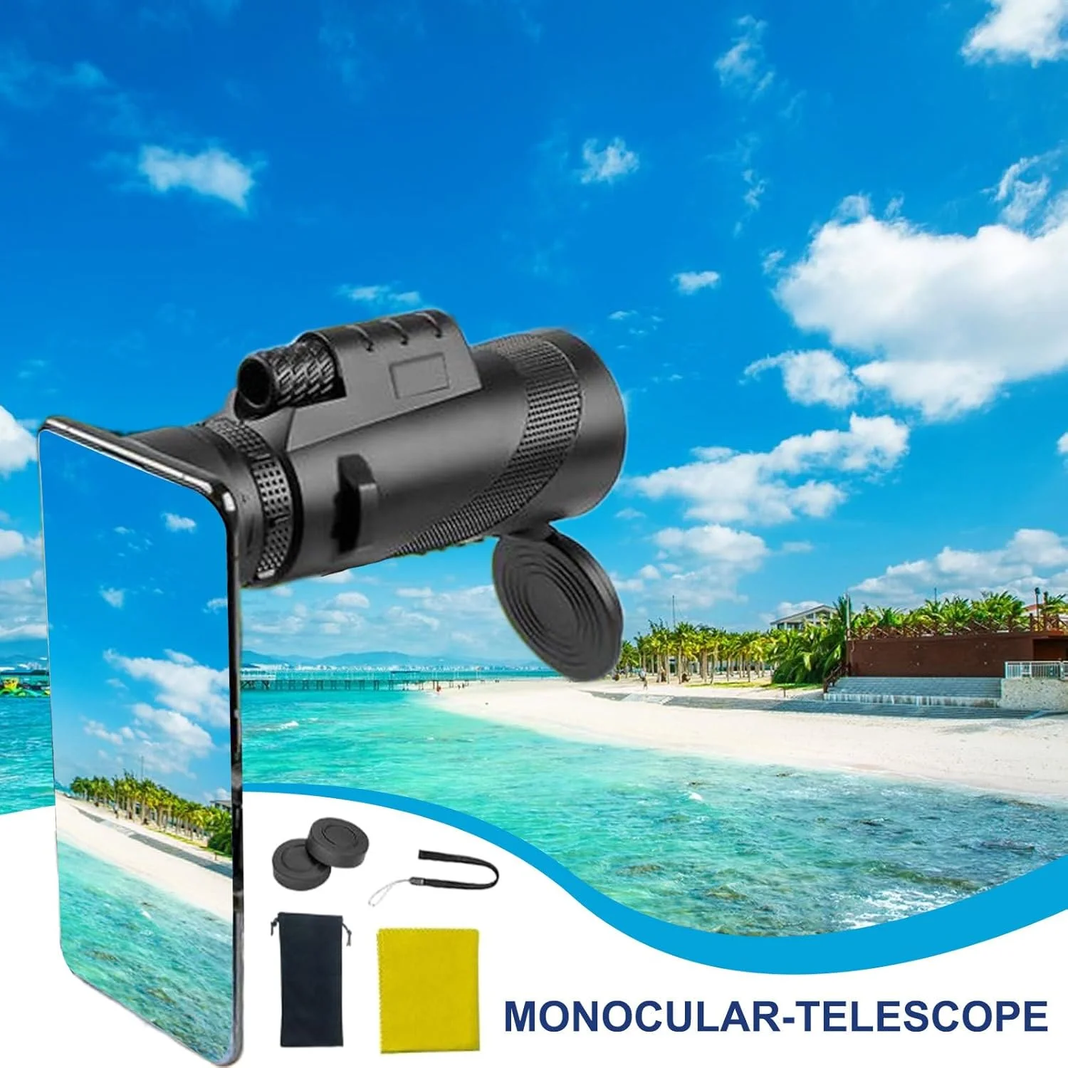 تلسکوپ برای بزرگسالان | تک چشمی برای بزرگسالان - بزرگنمایی 80X جمع و جور سبک وزن برای تماشای پرندگان، ستاره نگری و نجوم در فضای باز