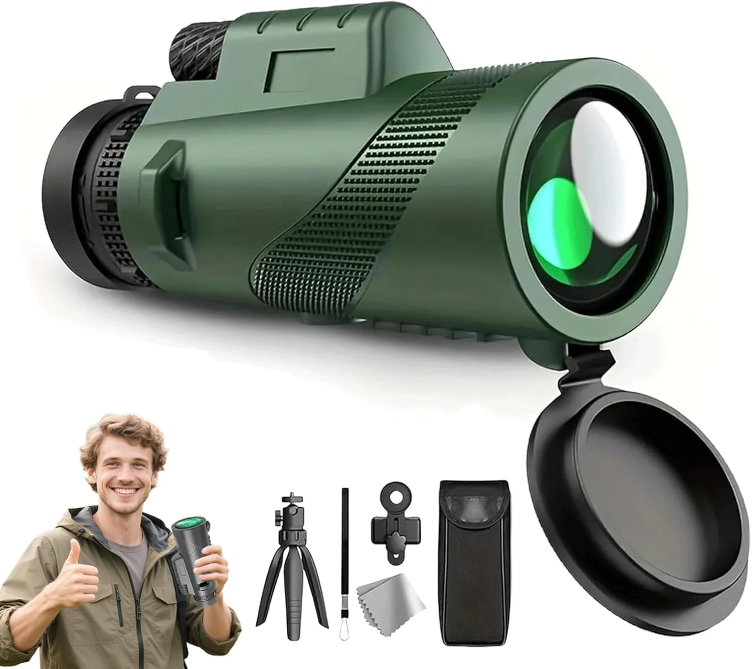 تلسکوپ مینیاتوری برای بزرگسالان، تلسکوپ تک چشمی ضد آب برای کمپینگ و مسافرت