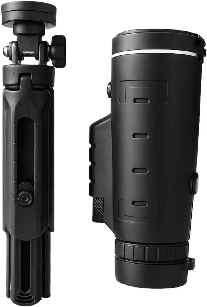 تلسکوپ تک چشمی HD قدرتمند با سه پایه تقویت شده جدید - آداپتور موبایل - لنز تله فوتو زوم گوشی هوشمند - دوربین تک چشمی قوی برای پیاده روی، پرنده نگری، کمپینگ.