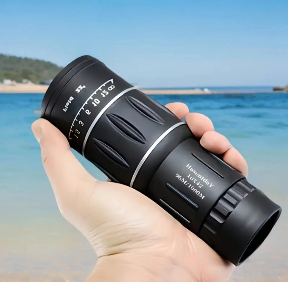 تلسکوپ تک چشمی حرفه ای، مشکی، بزرگنمایی قدرتمند با مقیاس فاصله، طراحی اپتیکی جمع و جور برای مشاهده از راه دور