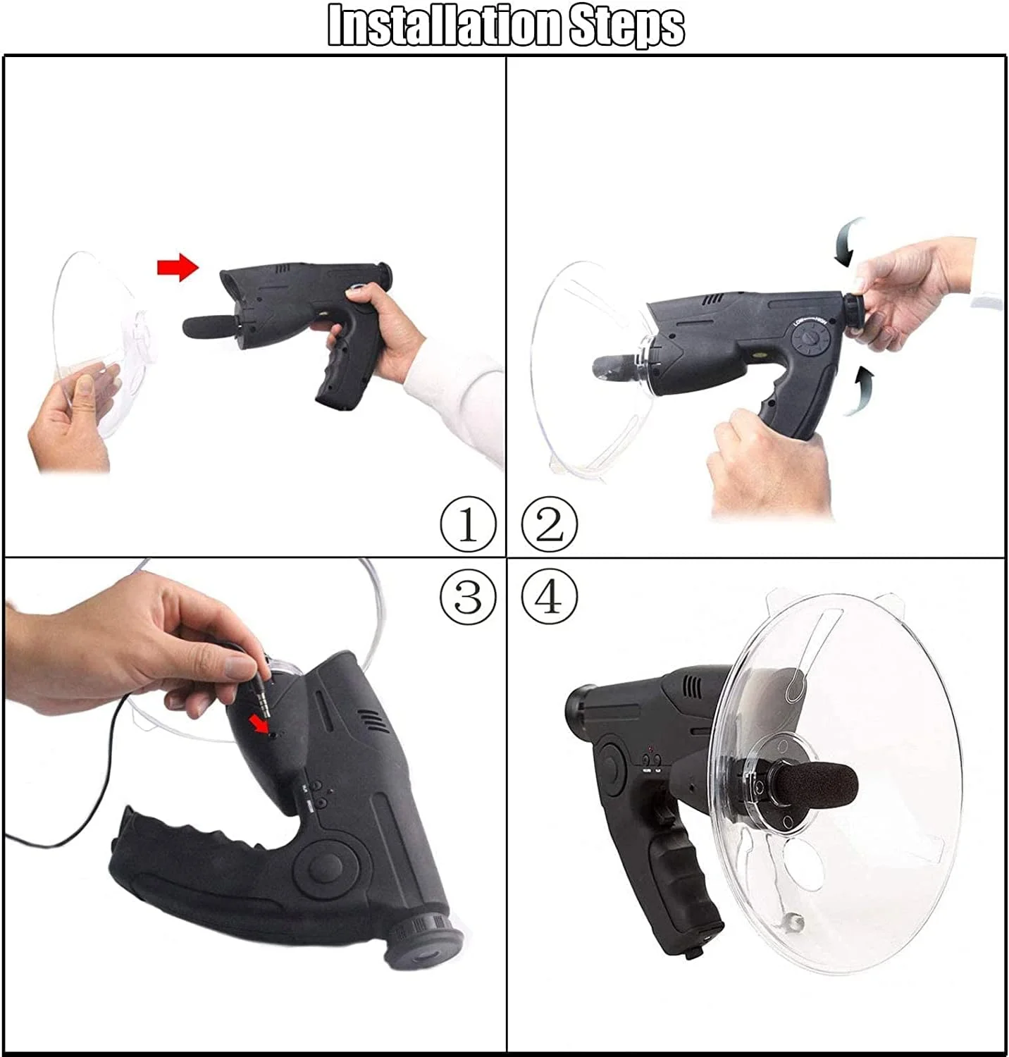 دستگاه شنیداری پارابولیک، گوش بیونیک، دستگاه موبایل، تک چشمی X8 تقویت کننده صدا، دستگاه دیجیتال مشاهده و شنیدن طبیعت