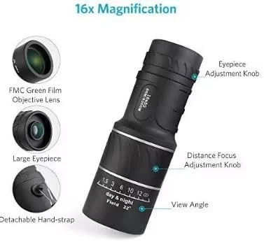 تلسکوپ تک چشمی برای تماشای پرندگان، حیات وحش، کمپینگ، پیاده روی و گردشگری