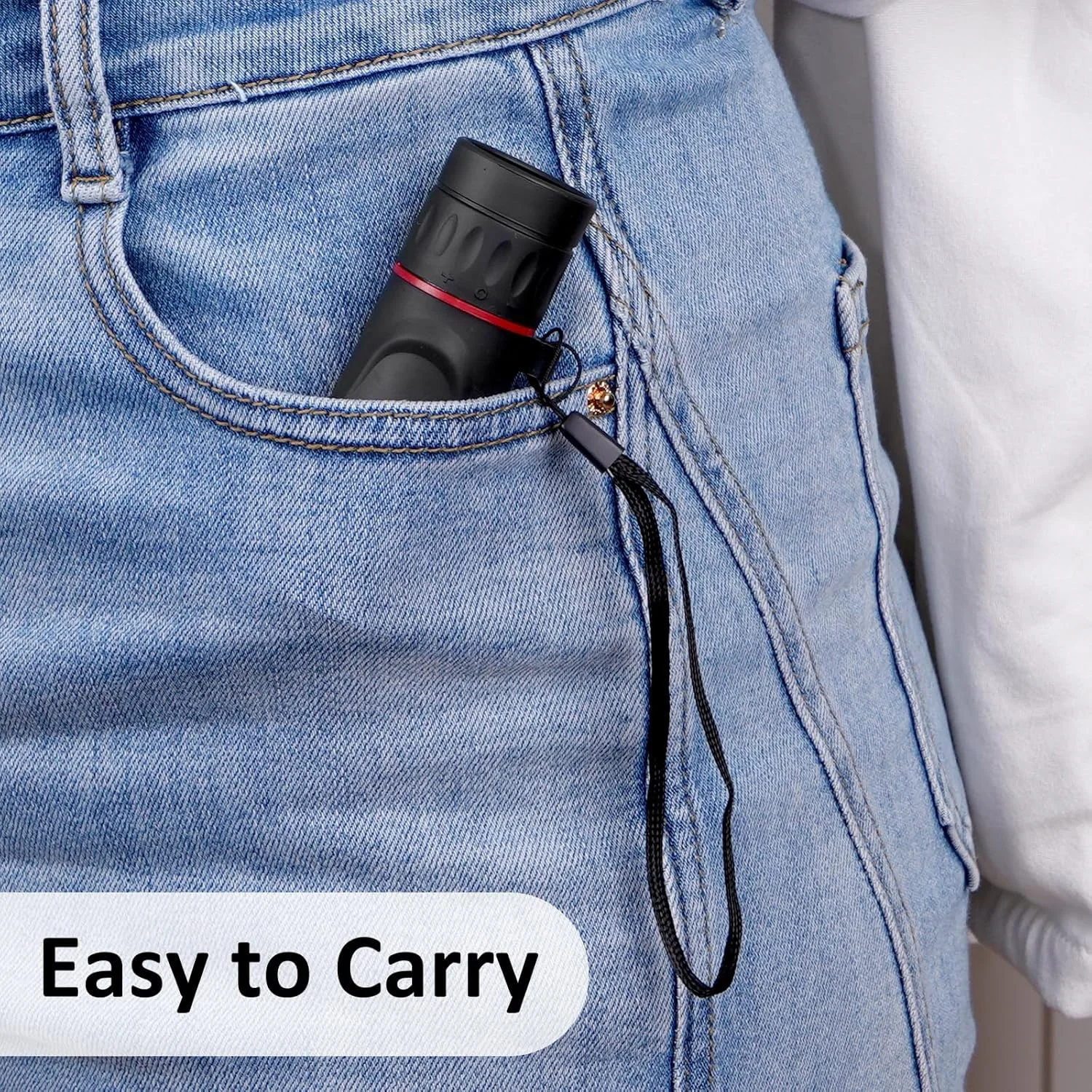 تلسکوپ تک چشمی کوچک با قابلیت تنظیم فوکوس، ضد آب و ضد لغزش مناسب برای تماشای ستارگان و شکار، مشکی