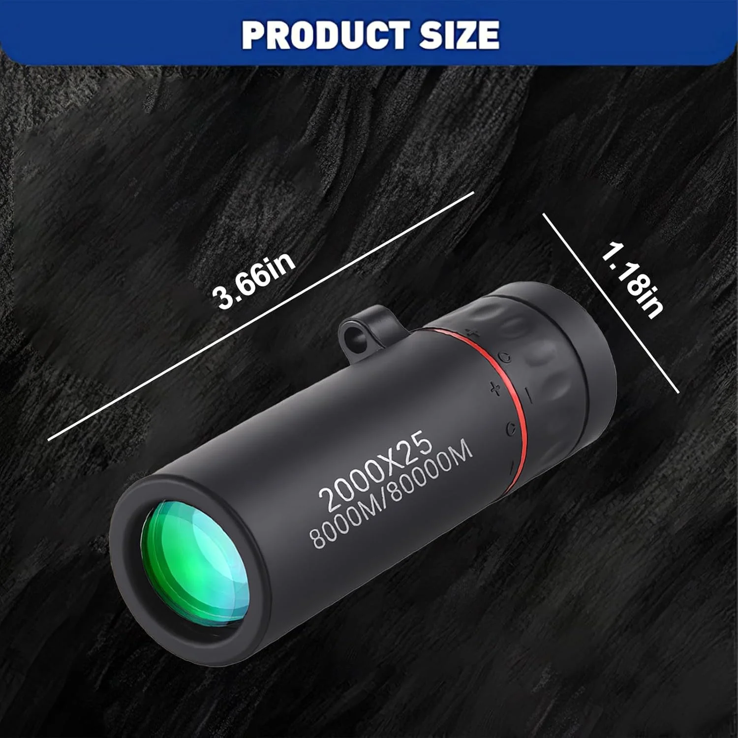 تلسکوپ مونوکولار مینی، تلسکوپ های اپتیک فوکوس مونوکولار 2000X25 برای رویدادهای ورزشی، کنسرت ها، کمپینگ، محدوده، مسافرت