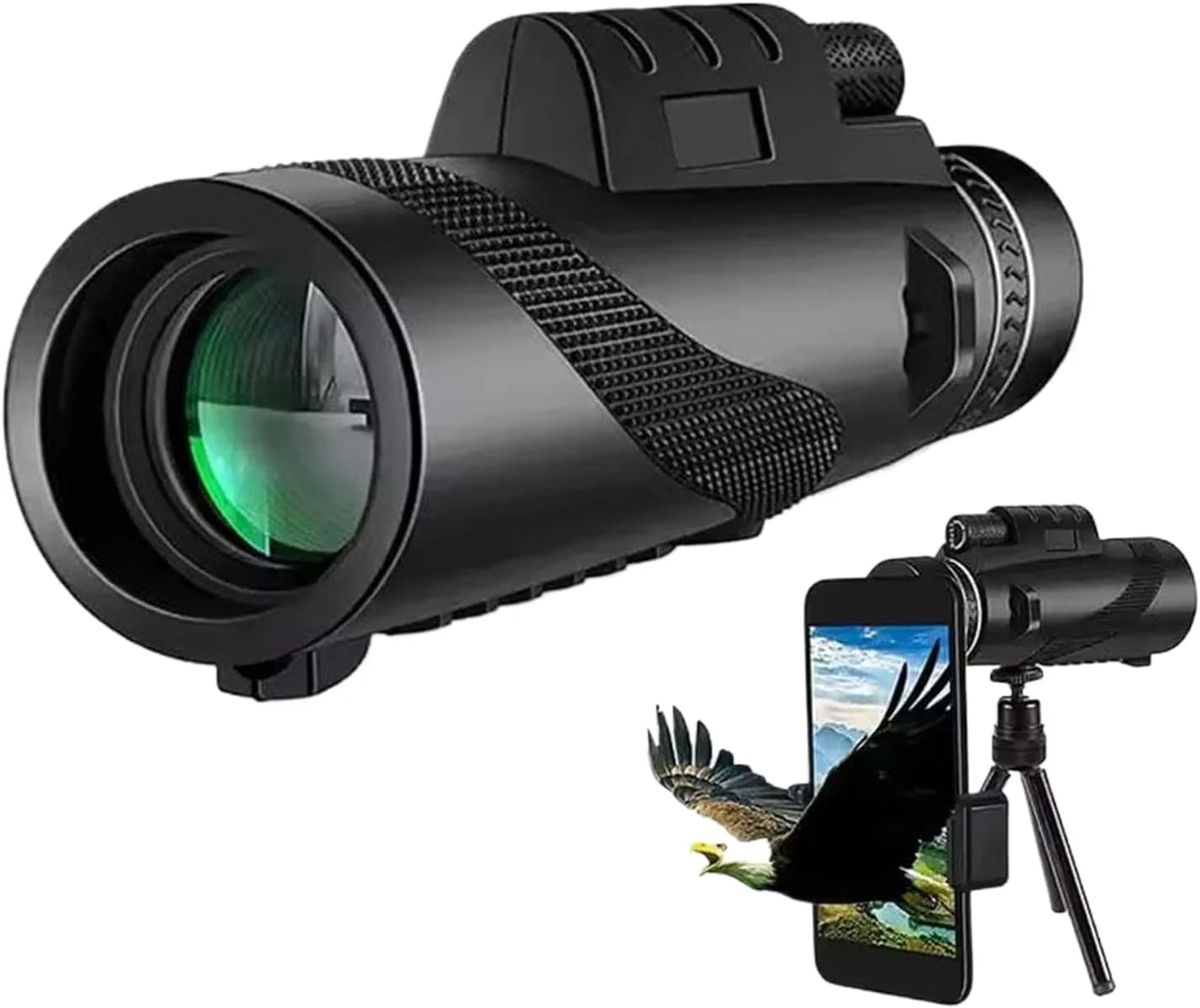 تلسکوپ تک چشمی برای تلفن هوشمند - تک چشمی های با کیفیت بالا برای بزرگسالان، دوربین تک چشمی دستی با طراحی جمع و جور برای مسافرت، تماشای پرندگان و کمپینگ