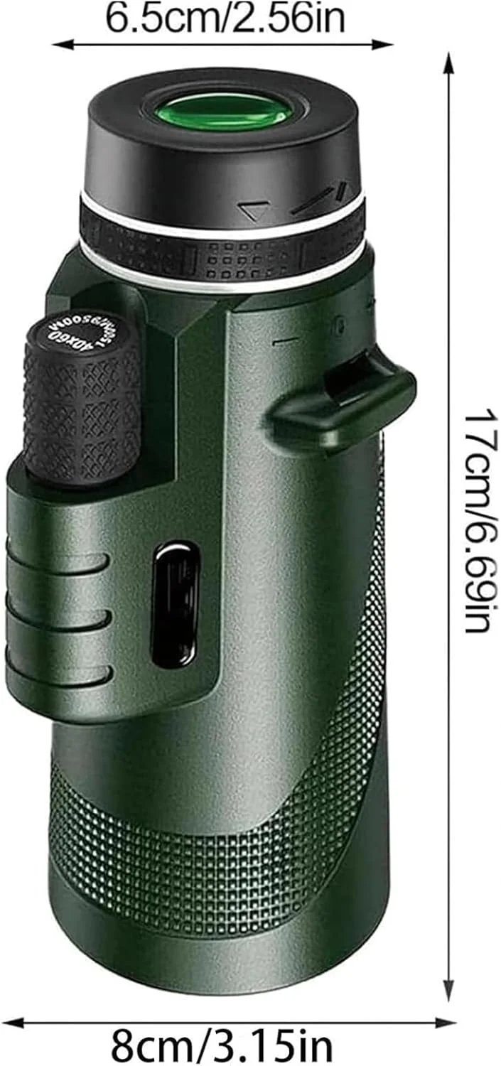 تک چشمی Stscope 360، تلسکوپ 80x100 با قدرت بالا برای بزرگسالان، مجموعه دوربین های تک چشمی قابل حمل دوربرد، با آداپتور تلفن، سه پایه، برای تماشای پرندگان، کمپینگ، مسافرت، کنسرت (80x100، سبز)