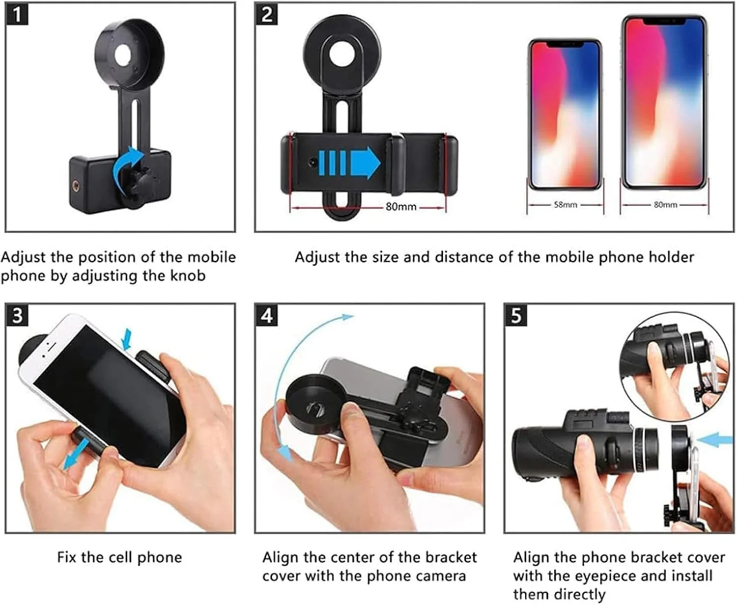 تک چشمی Stscope 360، تلسکوپ 80x100 با قدرت بالا برای بزرگسالان، مجموعه دوربین های تک چشمی قابل حمل دوربرد، با آداپتور تلفن، سه پایه، برای تماشای پرندگان، کمپینگ، مسافرت، کنسرت (80x100، سبز)