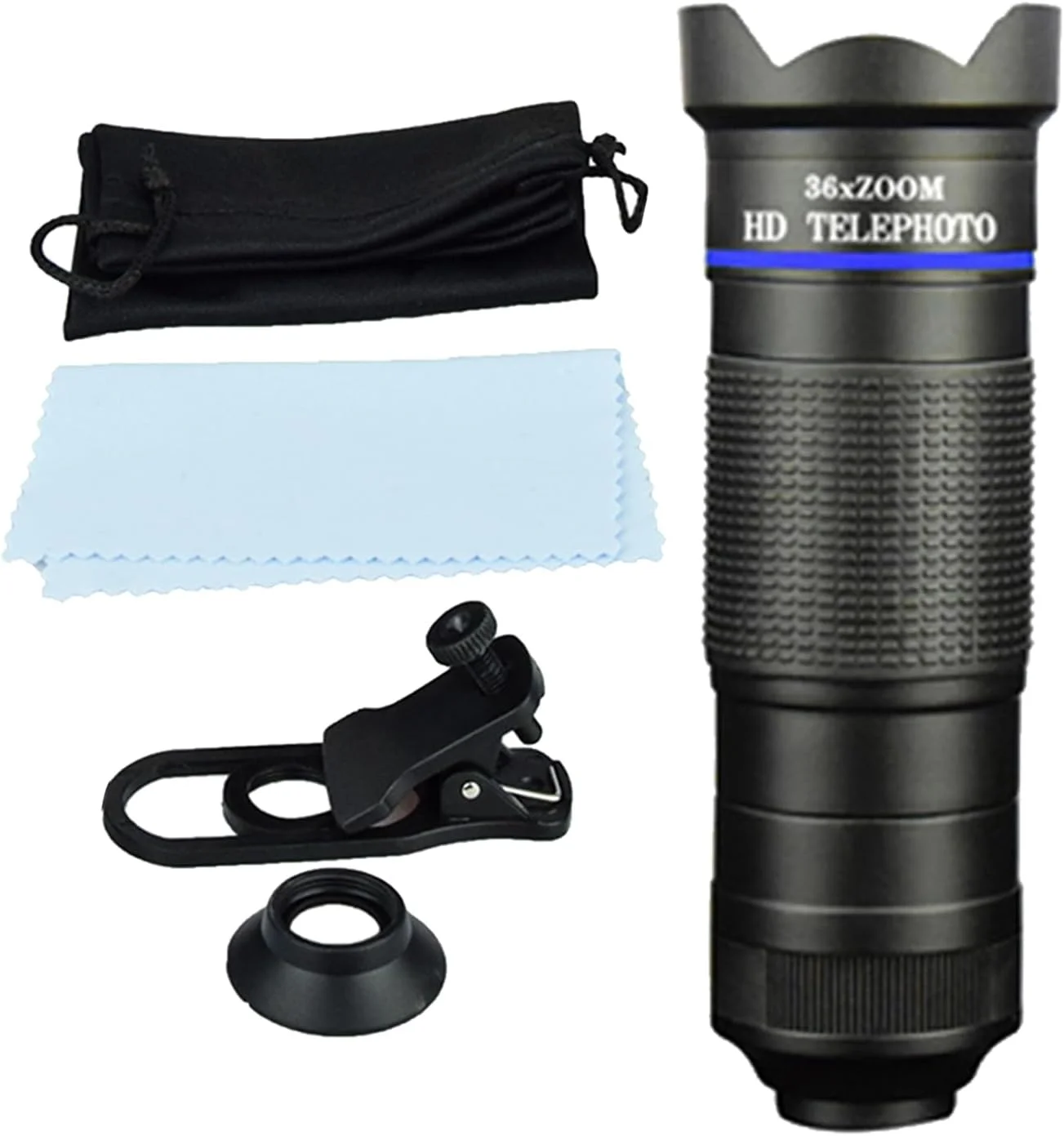 تلسکوپ تک چشمی چند منظوره برای بزرگسالان - لنز چند منظوره با وضوح 4K به همراه گیره تلفن همراه برای تماشای پرندگان، پیاده روی و کمپینگ