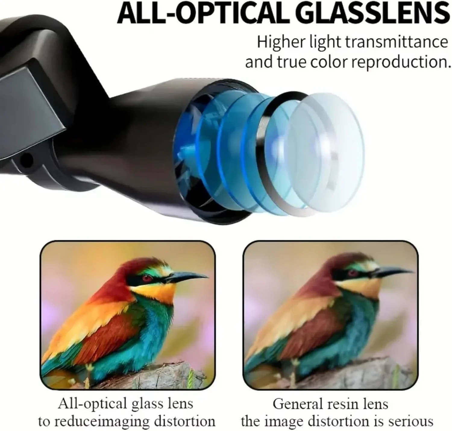 تلسکوپ مونوکولار مینی، 10x20mm، مونوکولار جیبی جمع و جور برای بزرگسالان، قابل حمل برای تماشای پرندگان، پیاده روی، مسافرت و ماجراجویی در فضای باز