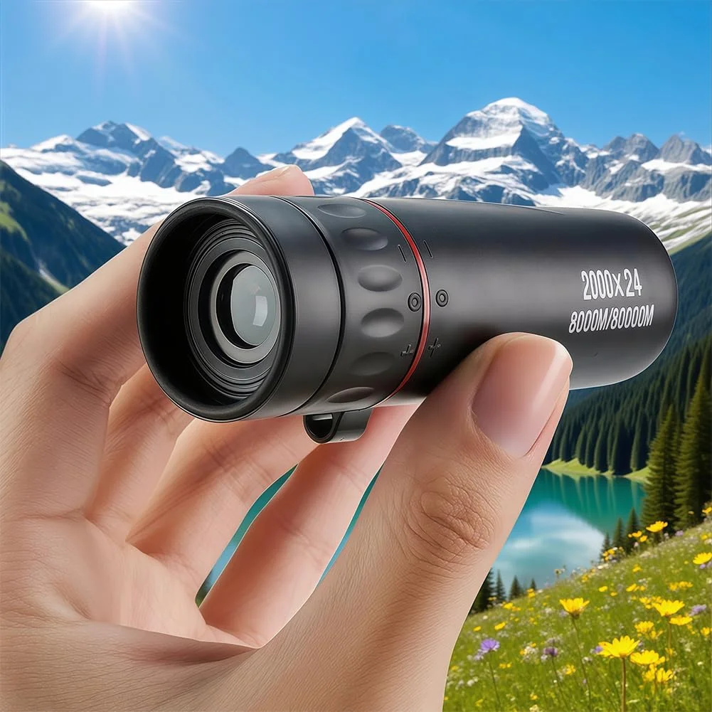 تلسکوپ تک چشمی 24X، تک چشمی های فشرده منشور دار با قدرت بالا، تلسکوپ تک چشمی HD برای پیاده روی، کنسرت و مسافرت