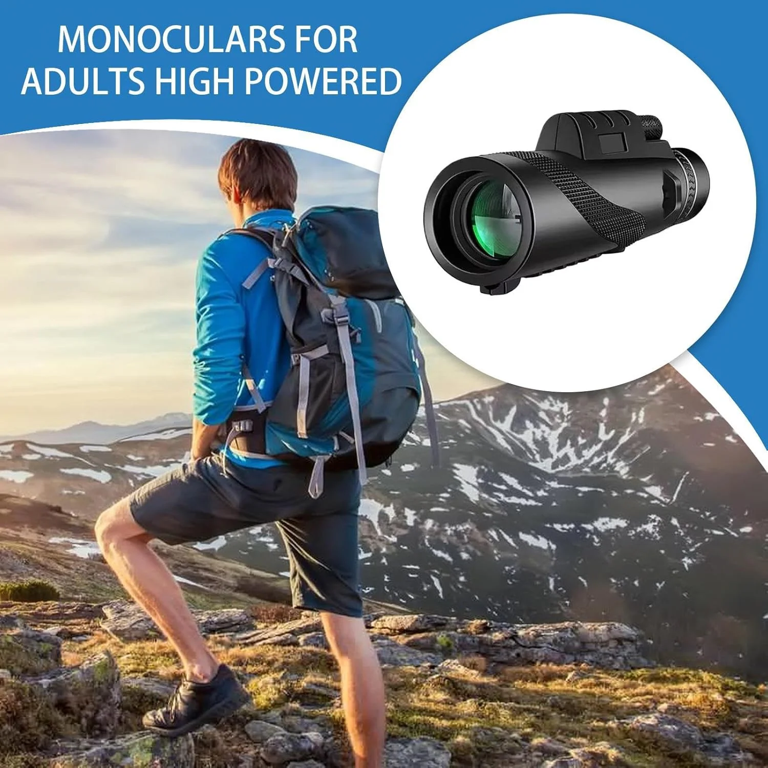تلسکوپ تک چشمی | تک چشمی های با کیفیت بالا برای بزرگسالان، دوربین تک چشمی دستی با طراحی فشرده برای مسافرت، تماشای پرندگان و کمپینگ