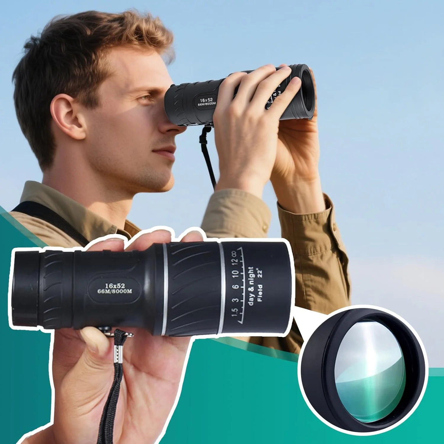 تلسکوپ تک چشمی | تلسکوپ تک چشمی دستی با قدرت بالا | اسباب بازی آموزشی سبک وزن قابل حمل برای کمپینگ، پیاده روی، تماشا پرندگان و یادگیری تلسکوپ تک چشمی | تلسکوپ تک چشمی دستی با قدرت بالا | اسباب بازی آموزشی سبک وزن قابل حمل برای کمپینگ، پیاده روی، تماشا پرندگان و یادگیری