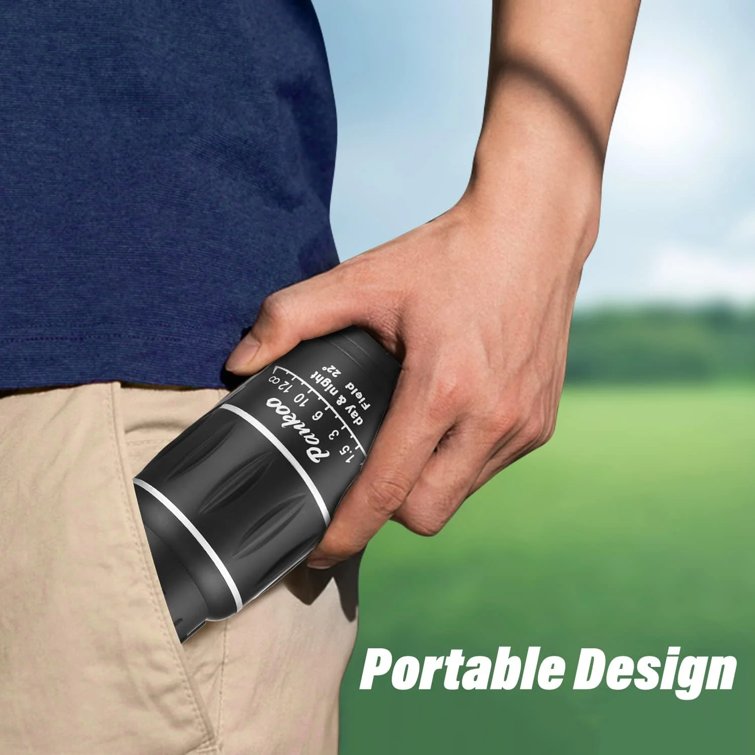 تلسکوپ تک چشمی 16X52 با قدرت بالا، تک چشمی های فشرده HD Prism برای بزرگسالان، مشکی