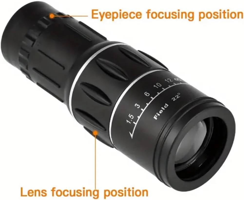 تلسکوپ تک چشمی با عدسی چشمی HD، بزرگنمایی 10x42، میدان دید 22 درجه، کیف حمل، مشکی تلسکوپ تک چشمی با عدسی چشمی HD، بزرگنمایی 10x42، میدان دید 22 درجه، کیف حمل، مشکی