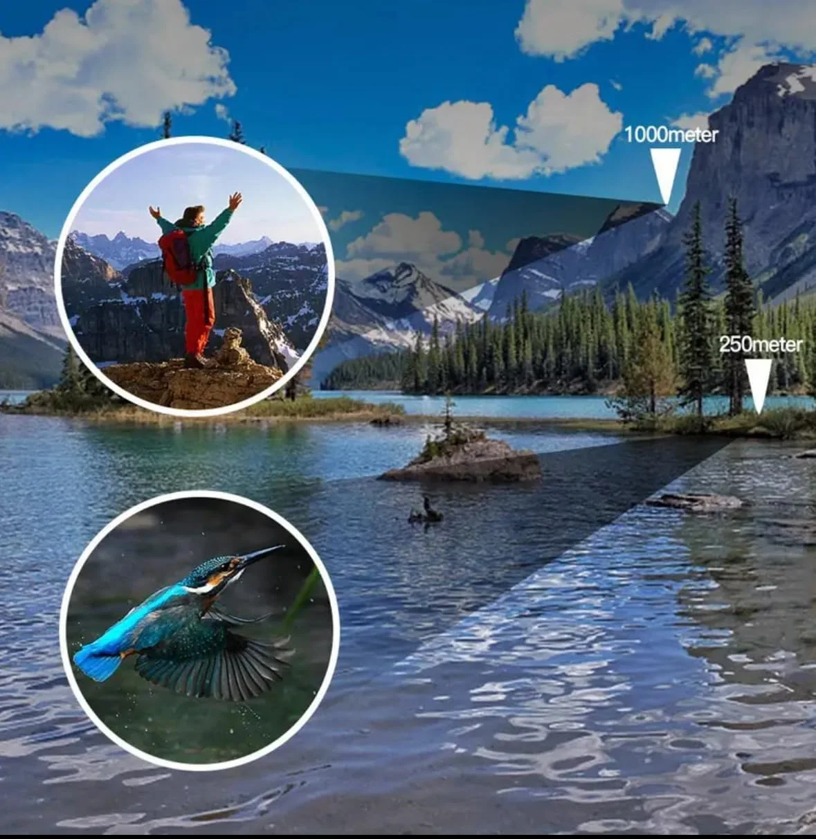 تلسکوپ تک چشمی با عدسی چشمی HD، بزرگنمایی 10x42، میدان دید 22 درجه، کیف حمل، مشکی تلسکوپ تک چشمی با عدسی چشمی HD، بزرگنمایی 10x42، میدان دید 22 درجه، کیف حمل، مشکی