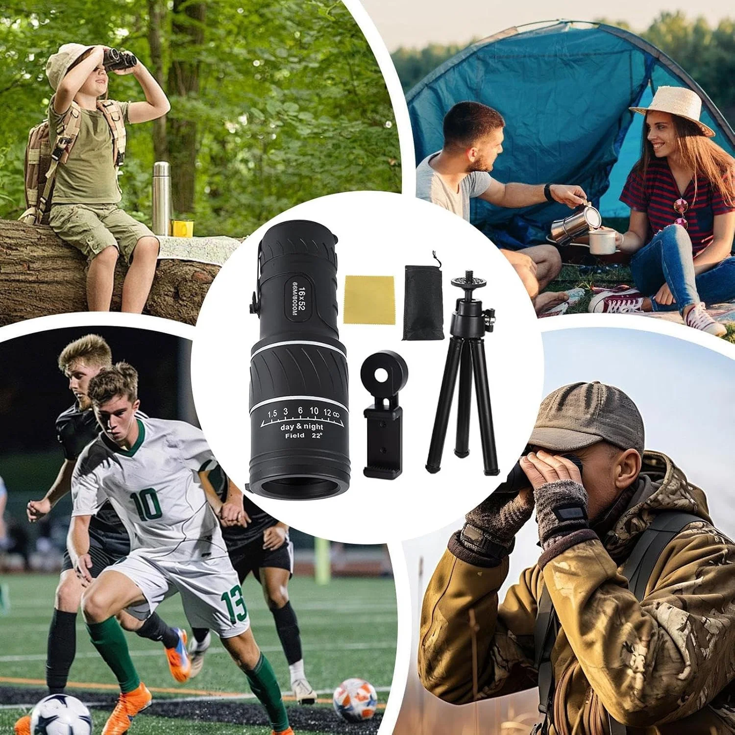 تلسکوپ تک چشمی بزرگسالان - تلسکوپ تک چشمی دستی | ابزار اپتیکی سبک وزن و ضد آب، ابزار آموزشی برای پیاده روی، شکار، تماشای پرندگان، کمپینگ، کودکان و بزرگسالان تلسکوپ تک چشمی بزرگسالان - تلسکوپ تک چشمی دستی | ابزار اپتیکی سبک وزن و ضد آب، ابزار آموزشی برای پیاده روی، شکار، تماشای پرندگان، کمپینگ، کودکان و بزرگسالان